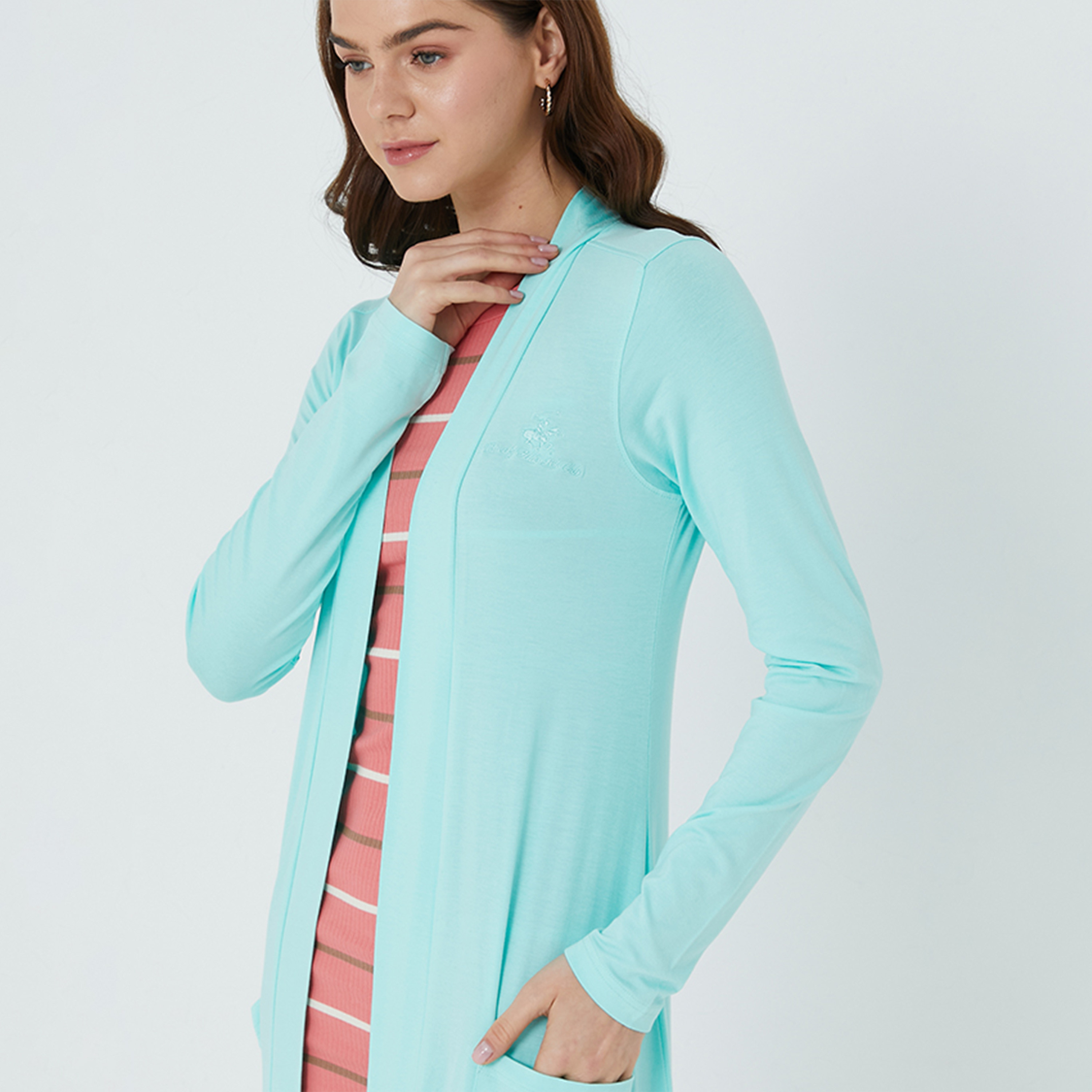 Beverly Hills Polo Club Solid Long Sleeve Shrug-women-winterwear-cardigansandjumpers-cardigans-image-3