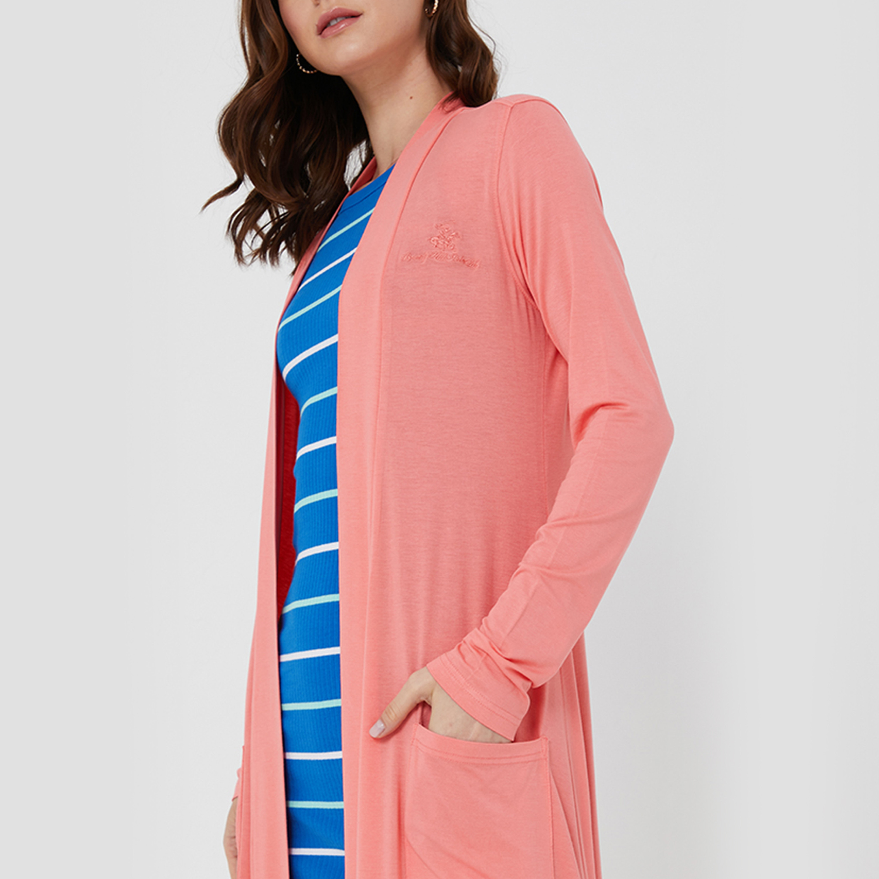 Beverly Hills Polo Club Solid Long Sleeve Shrug-women-winterwear-cardigansandjumpers-cardigans-image-7