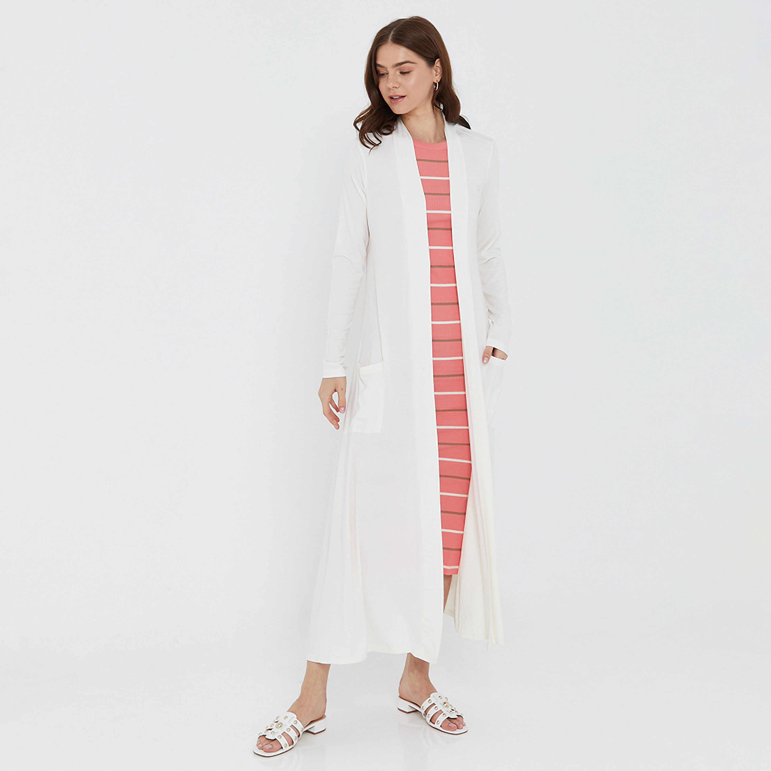 سترة نسائية سادة مفتوحة من الامام بياقة وأكمام قصيرة من بيفرلي هيلز بولو كلوب-women-clothing-shirtsandblouses-blouses-image-4