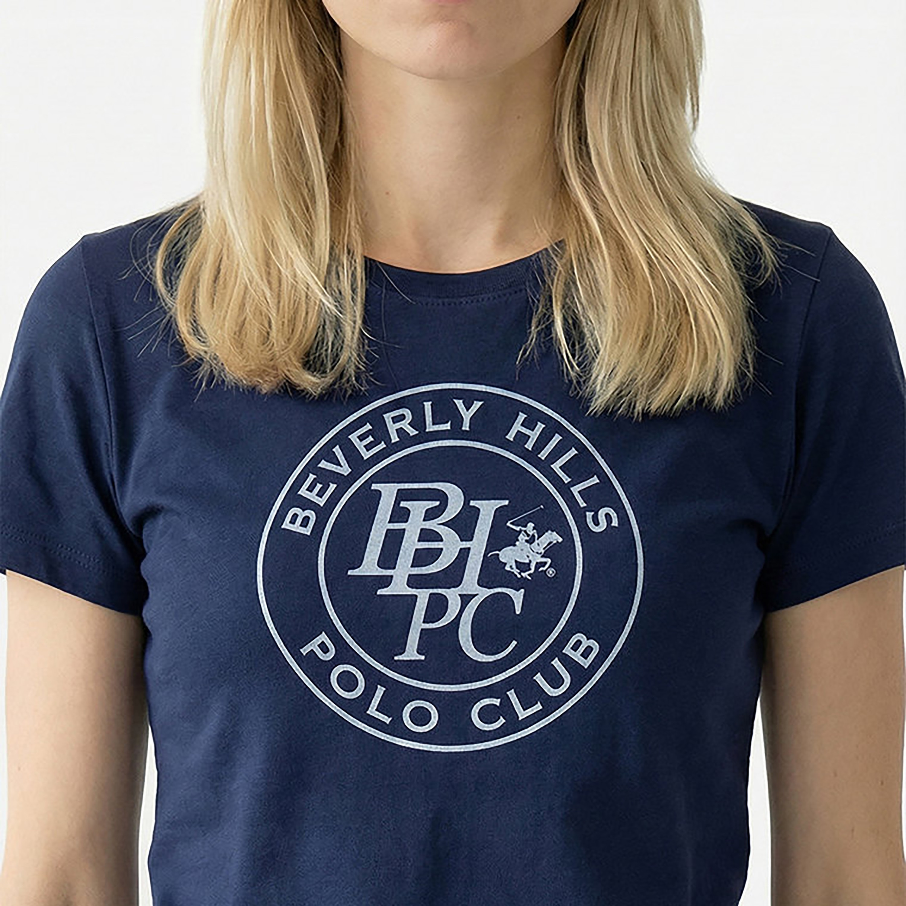 Beverly Hills Polo Club Logo Print Crew Neck Short Sleeves Women's T-Shirt-women-clothing-tshirts-image-4