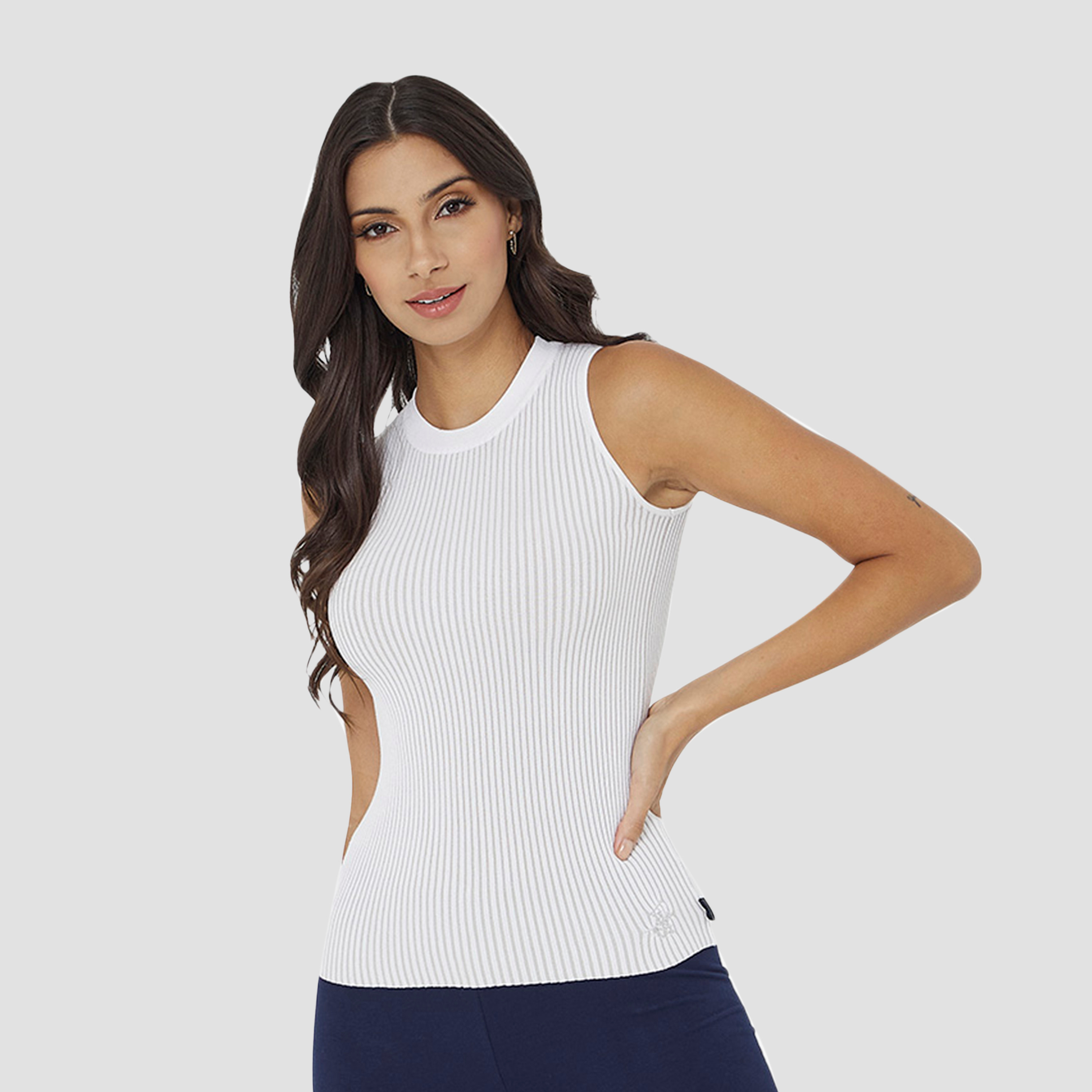 Beverly Hills Polo Club Ribbed Crew Neck Sleeveless Women's Tank Top-women-clothing-shirtsandblouses-blouses-image-5
