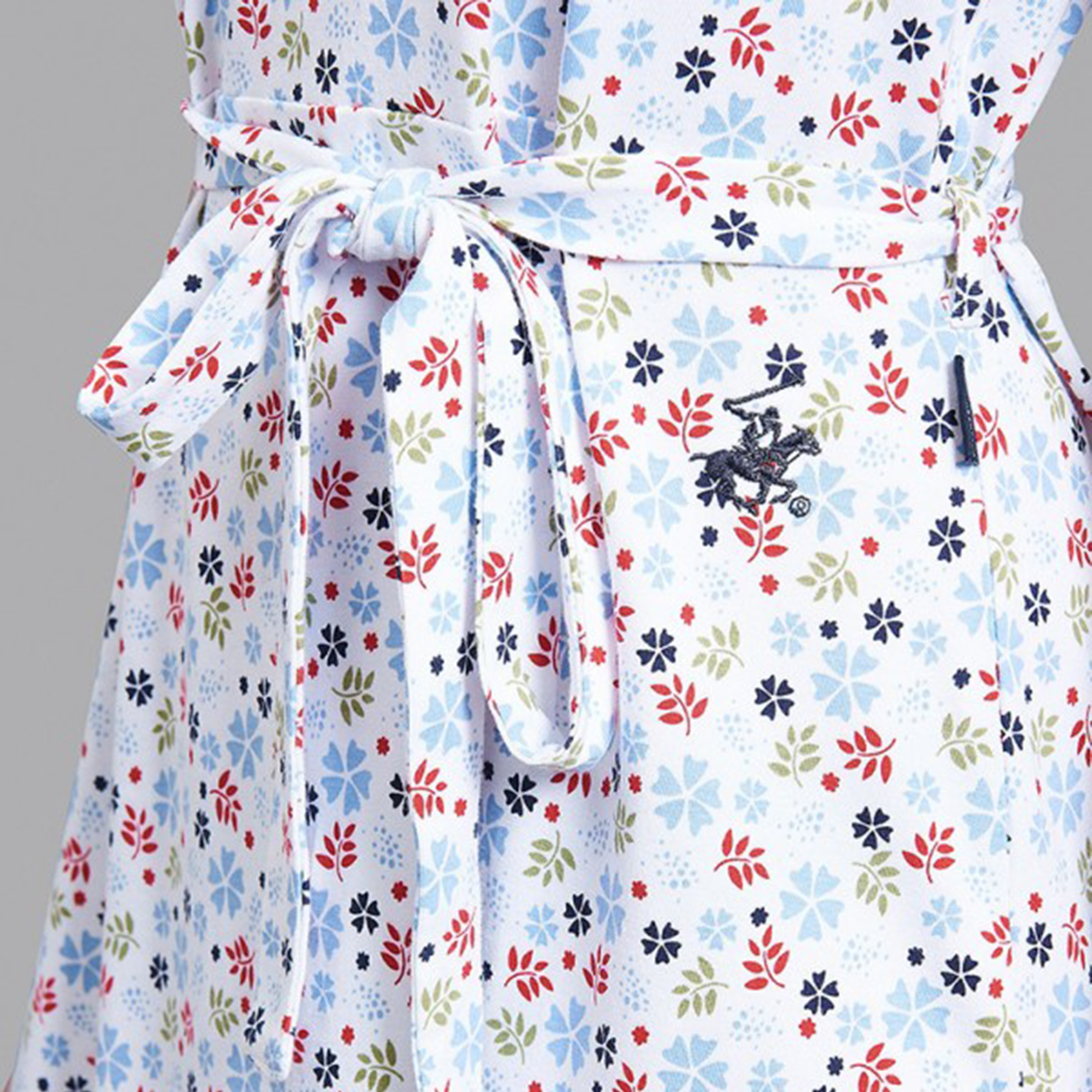 فستان بيفرلي هيلز بولو كلوب نسائي أزرق كحلي مورد بحاشية منخفضة-women-clothing-dresses-image-6