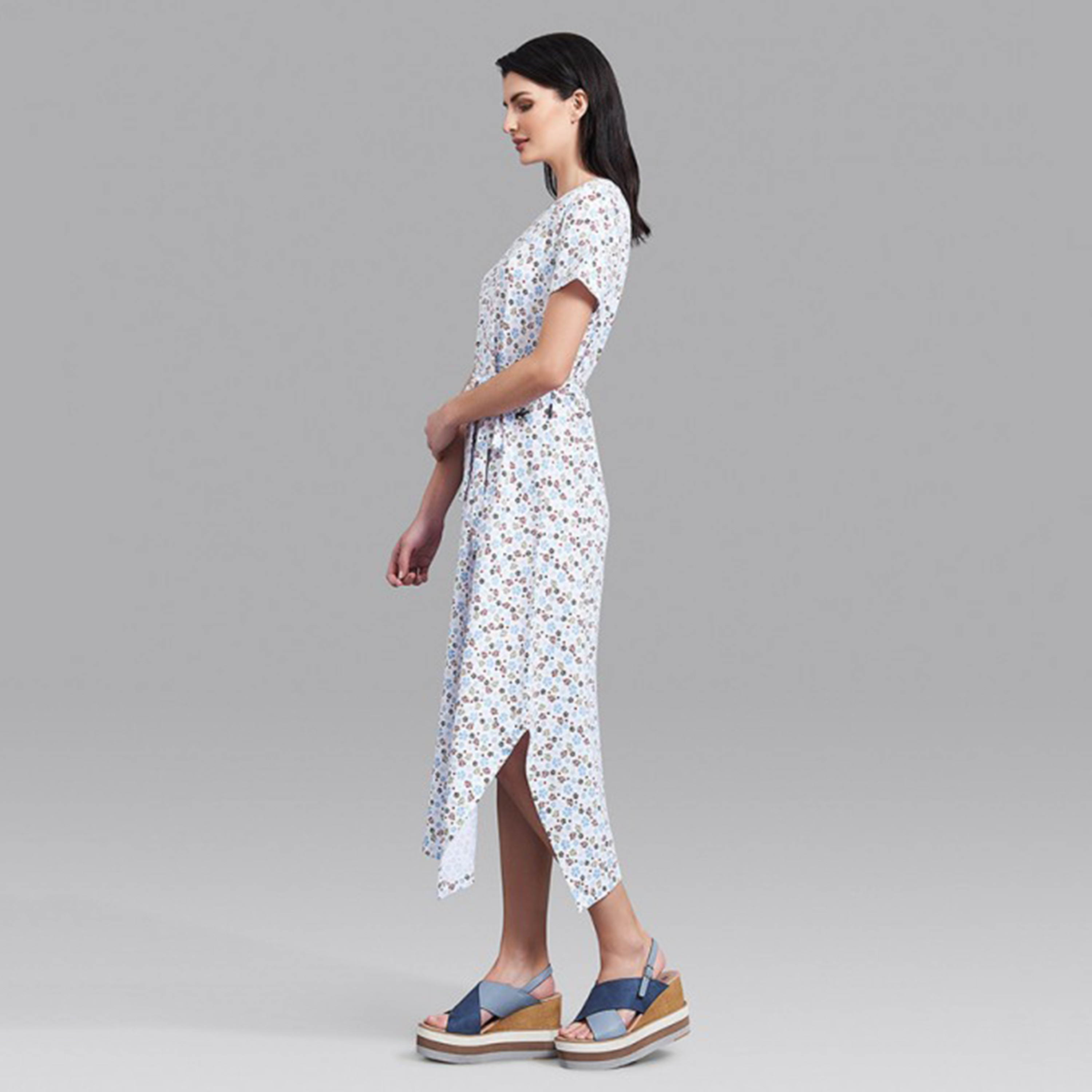 فستان بيفرلي هيلز بولو كلوب نسائي أزرق كحلي مورد بحاشية منخفضة-women-clothing-dresses-image-8