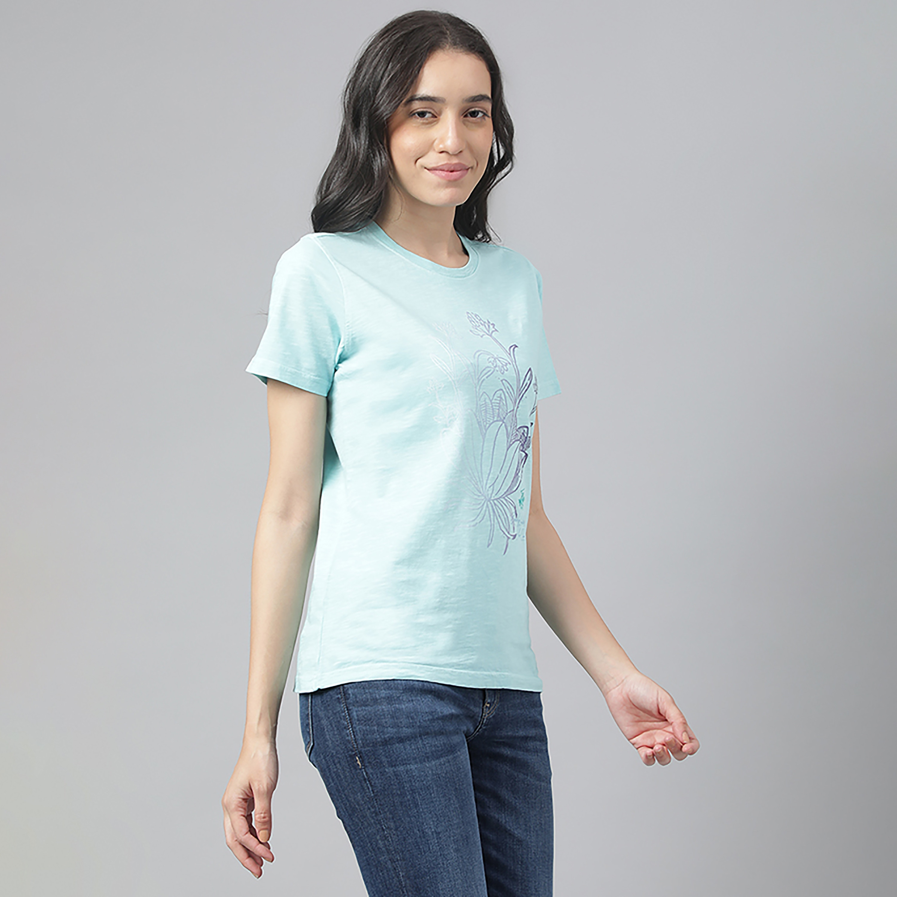 تيشيرت برقبة دائرية وأكمام قصيرة  مطبوعمن بيفرلي هيلز بولو كلوب-women-clothing-tshirts-image-3