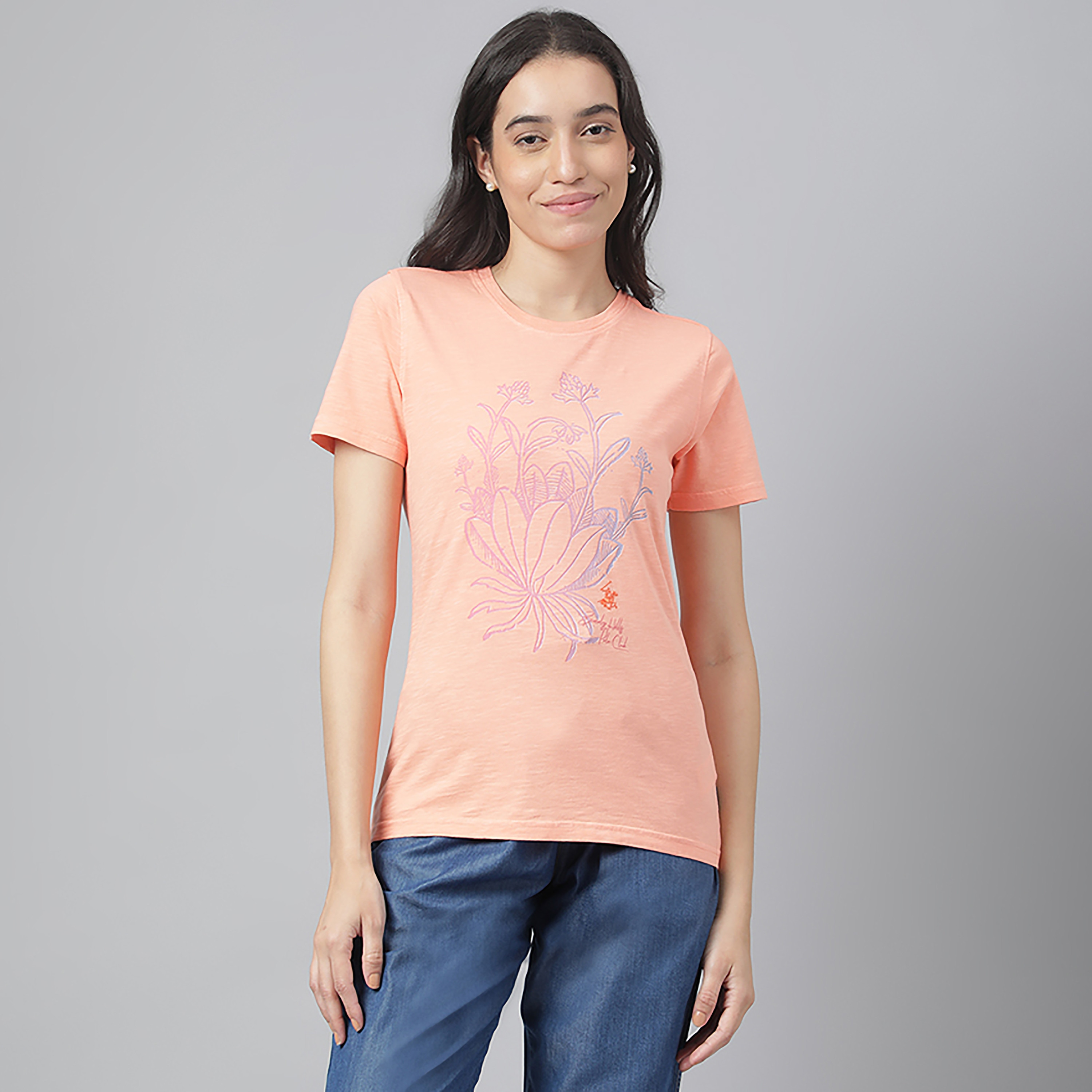 تيشيرت برقبة دائرية وأكمام قصيرة  مطبوعمن بيفرلي هيلز بولو كلوب-women-clothing-tshirts-image-5