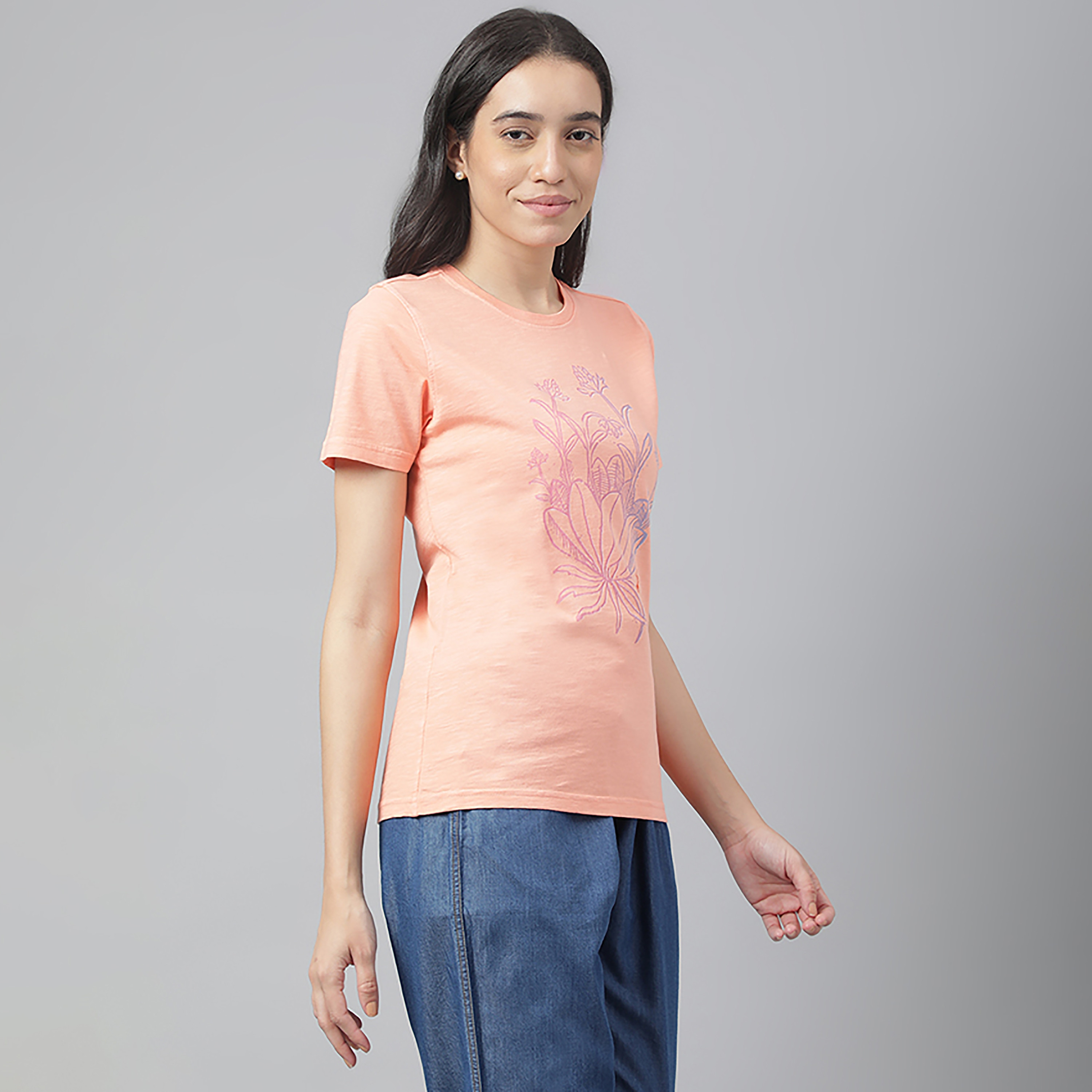 تيشيرت برقبة دائرية وأكمام قصيرة  مطبوعمن بيفرلي هيلز بولو كلوب-women-clothing-tshirts-image-7