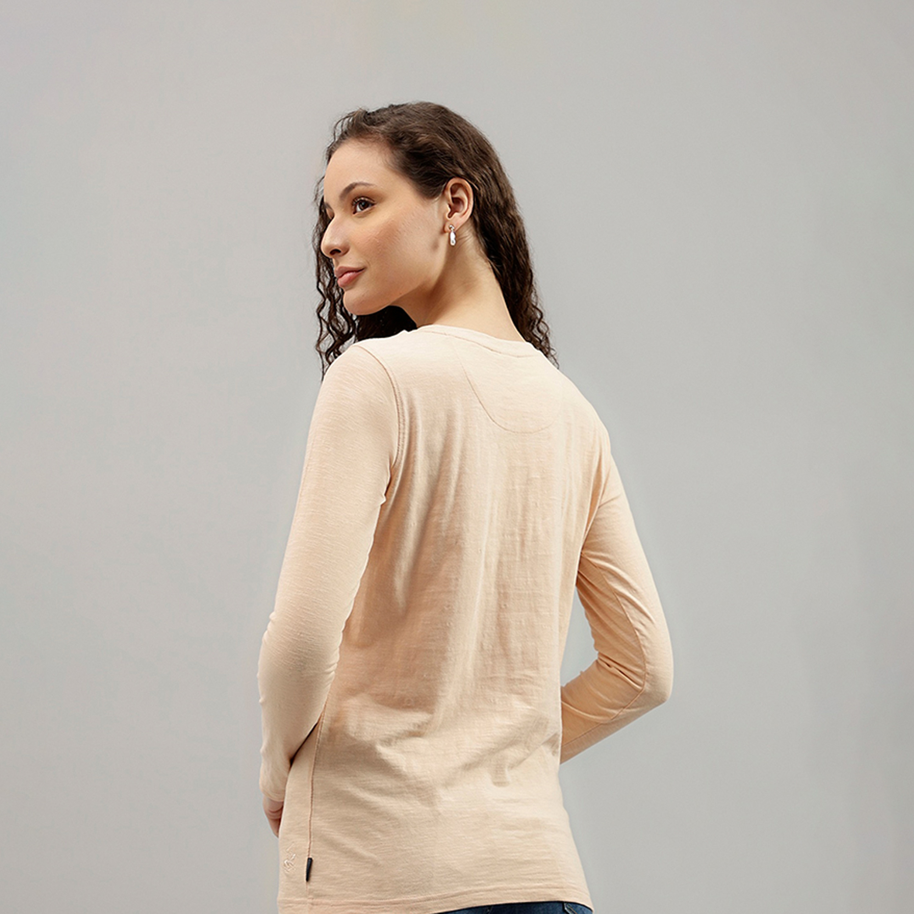 Beverly Hills Polo Club Solid Crew Neck Long Sleeve T-shirt-women-clothing-tshirts-image-4