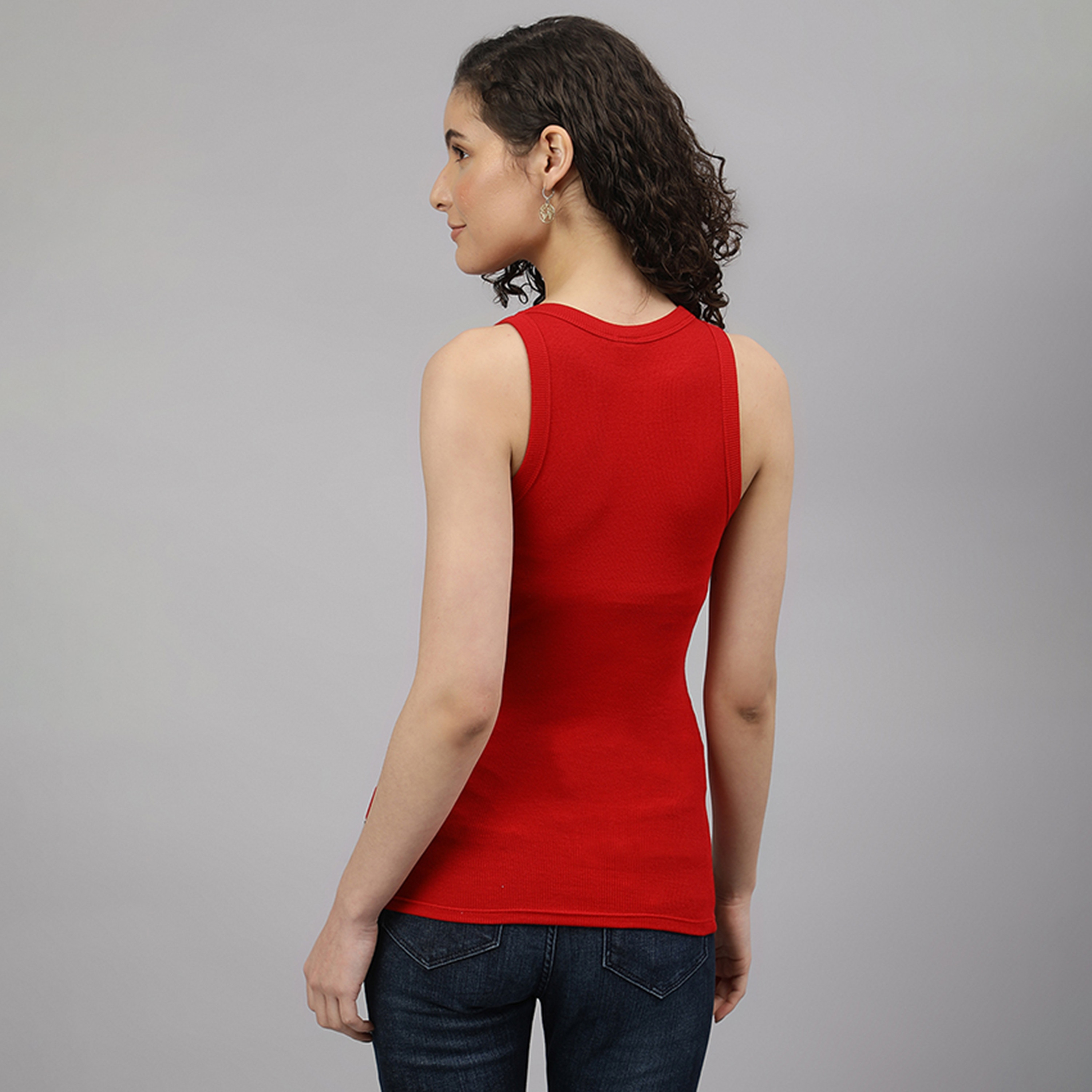 Beverly Hills Polo Club Plain Round Neck Sleeveless Tank Top-women-clothing-tshirts-image-4