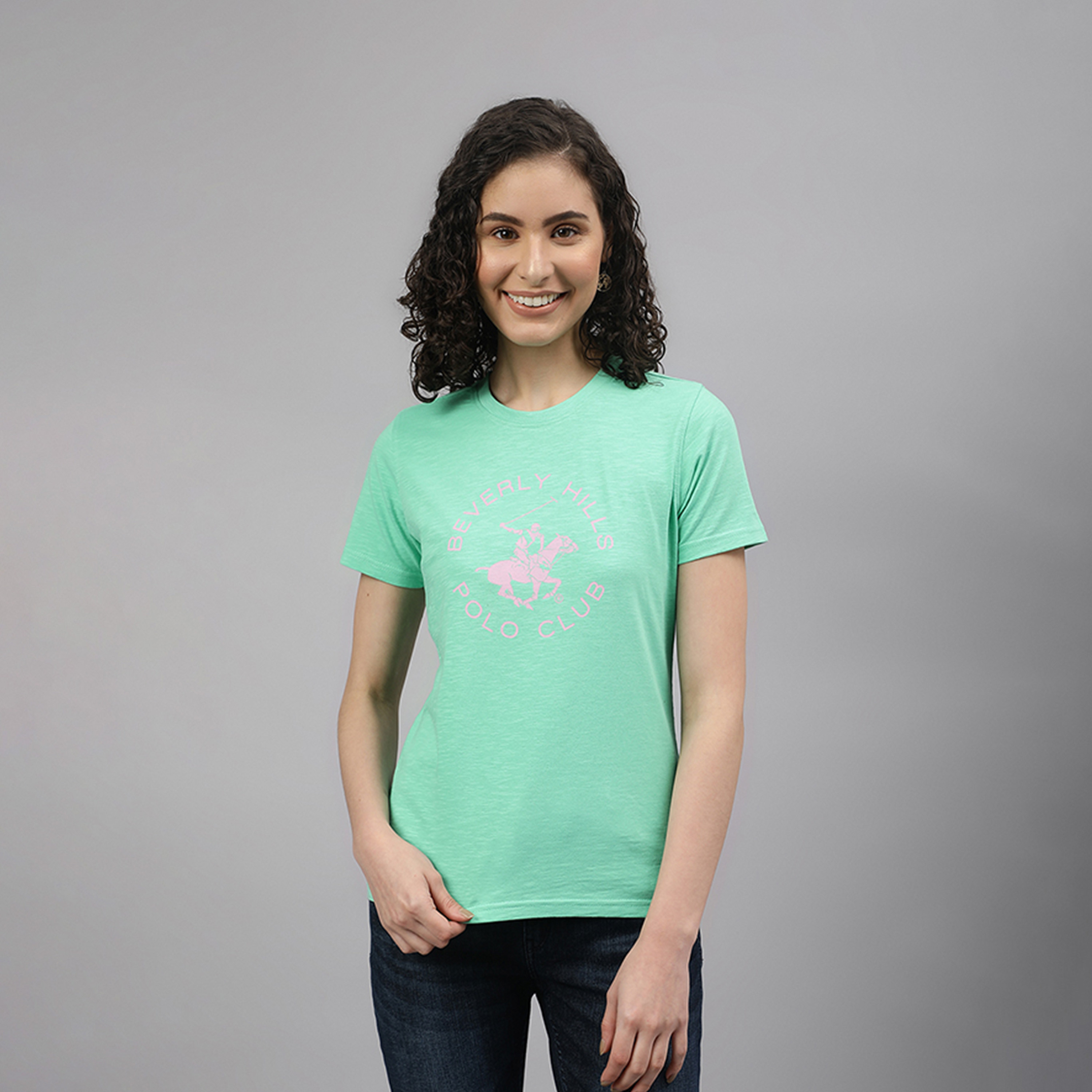 Beverly Hills Polo Club Graphic Crew Neck Short Sleeve T-shirt-women-clothing-tshirts-image-1