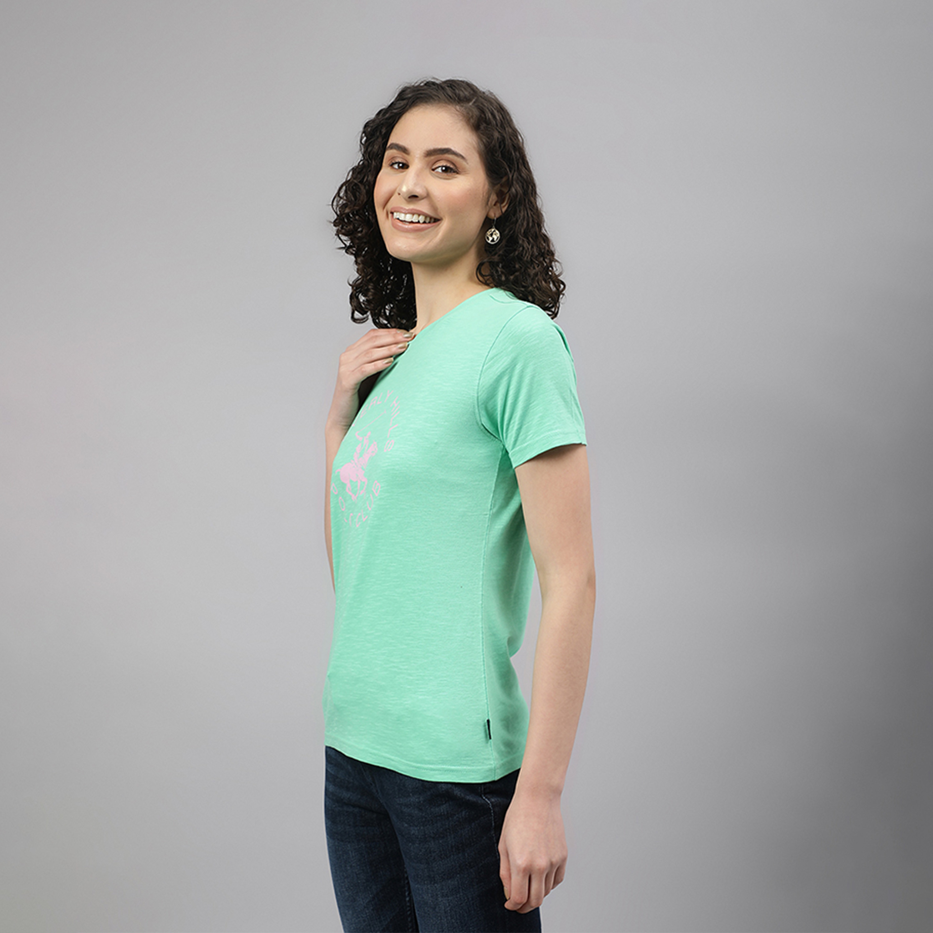Beverly Hills Polo Club Graphic Crew Neck Short Sleeve T-shirt-women-clothing-tshirts-image-2