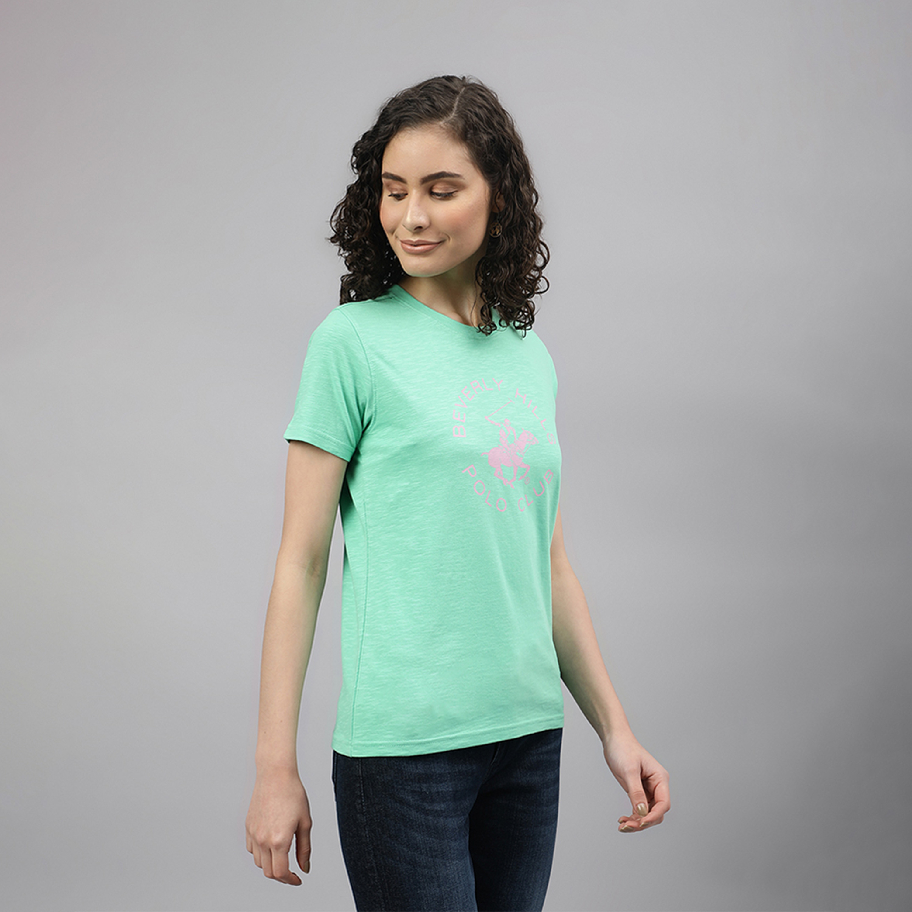 Beverly Hills Polo Club Graphic Crew Neck Short Sleeve T-shirt-women-clothing-tshirts-image-3