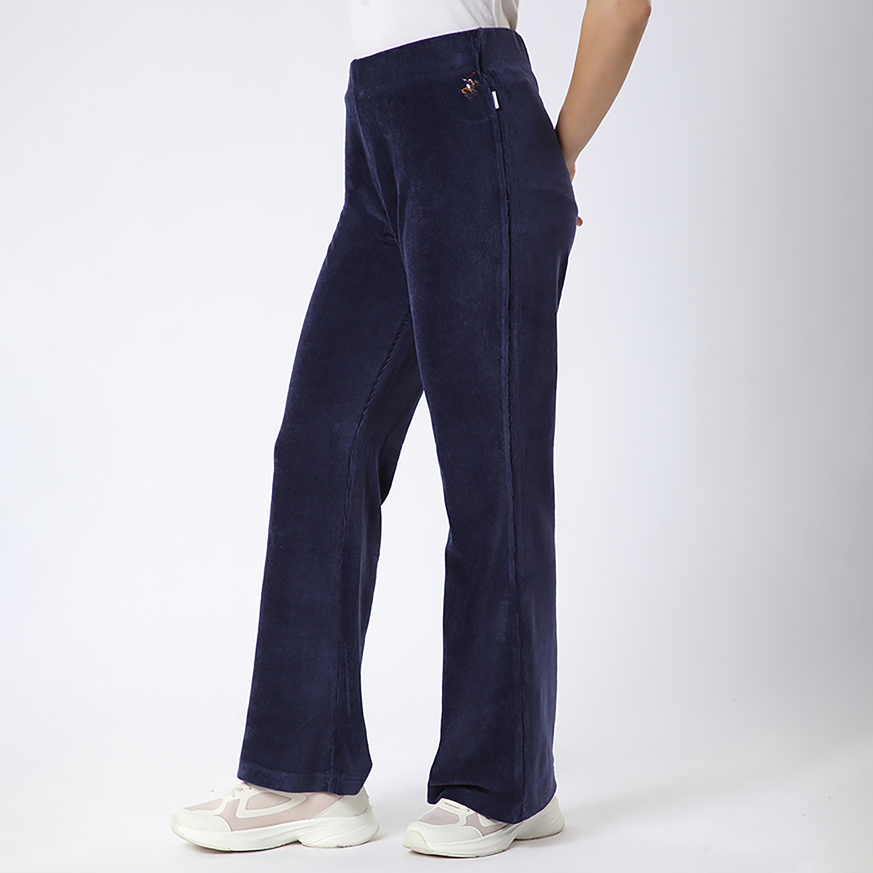بنطلون رياضي نسائي سادة بخصر مرتفع من بيفرلي هيلز بولو كلوب-women-clothing-bottoms-joggers-image-9