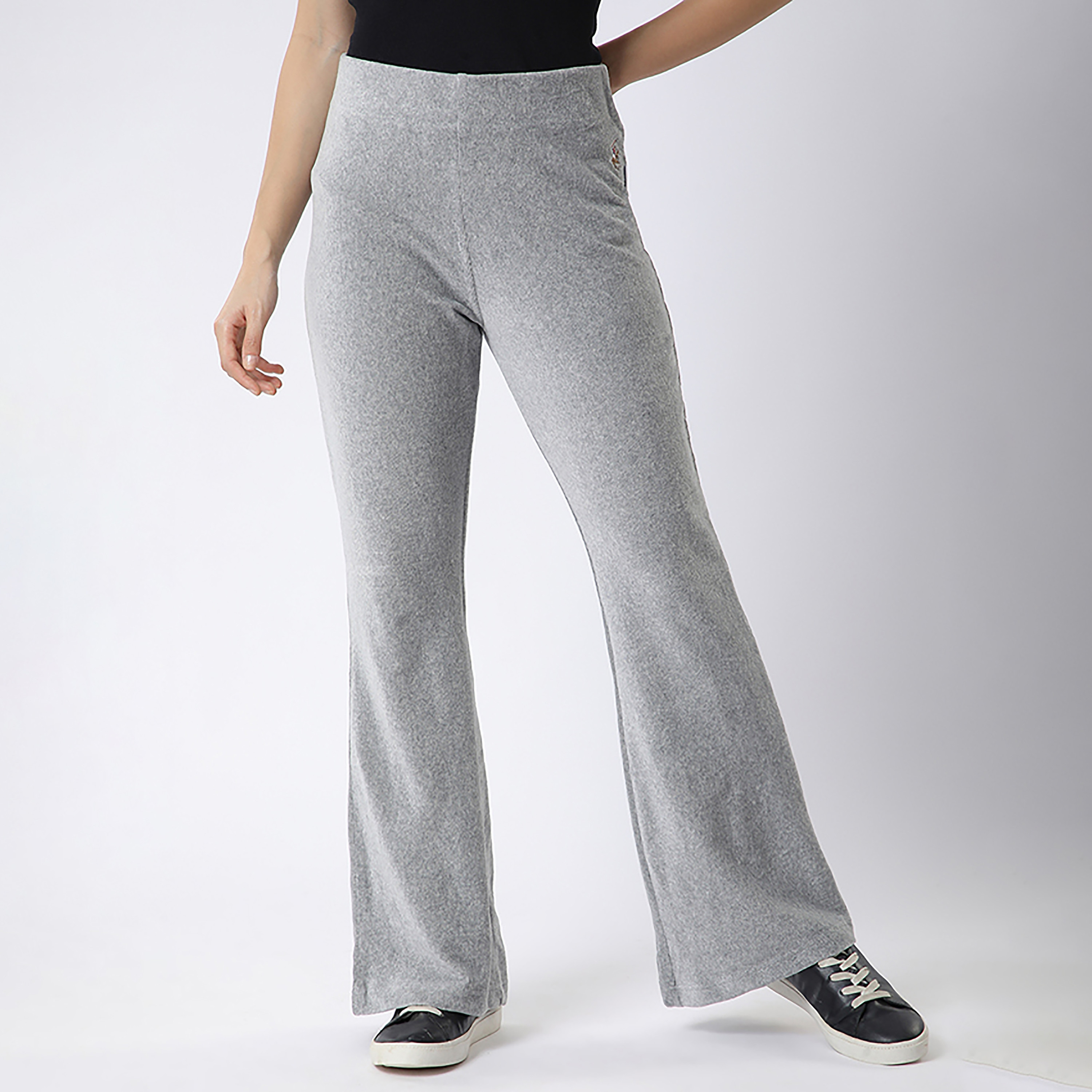بنطلون رياضي نسائي سادة بخصر مرتفع من بيفرلي هيلز بولو كلوب-women-clothing-bottoms-joggers-image-1