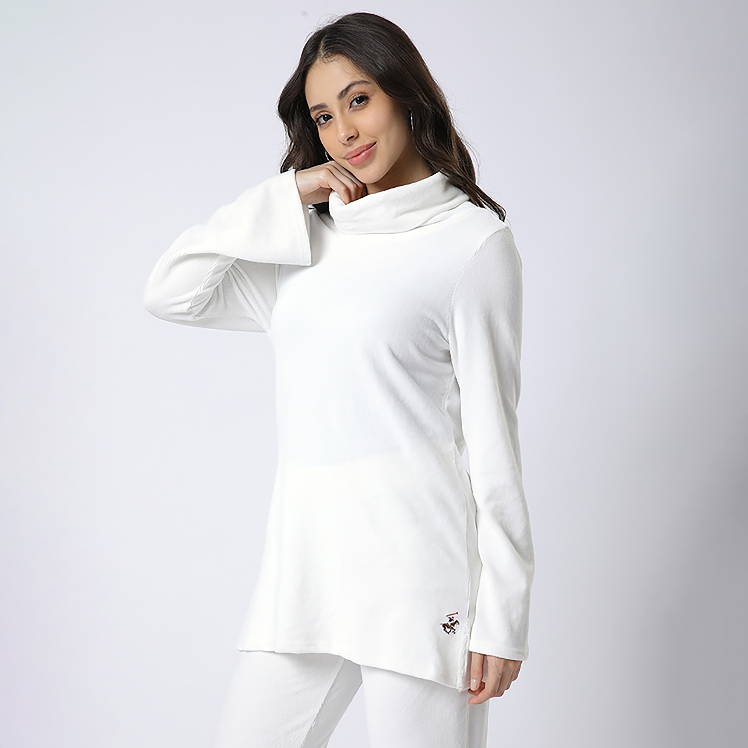 سويت شيرت نسائي سادة بياقة سلحفاة وأكمام طويلة من بيفرلي هيلز بولو كلوب-women-winterwear-hoodiesandsweatshirts-sweatshirts-image-6