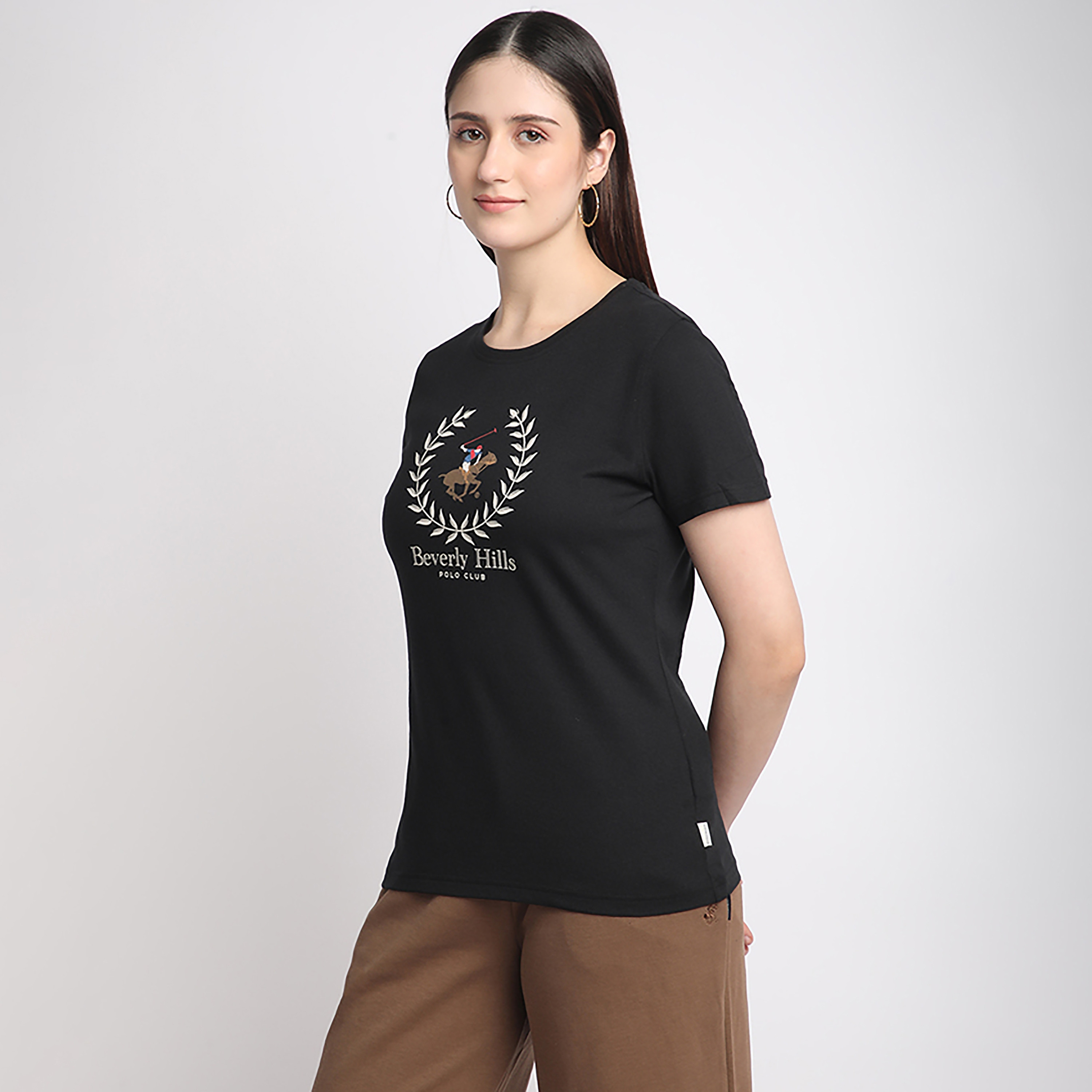 تي شيرت نسائي بيفرلي هيلز بولو كلوب بياقة دائرية وأكمام قصيرة-women-clothing-tshirts-image-4