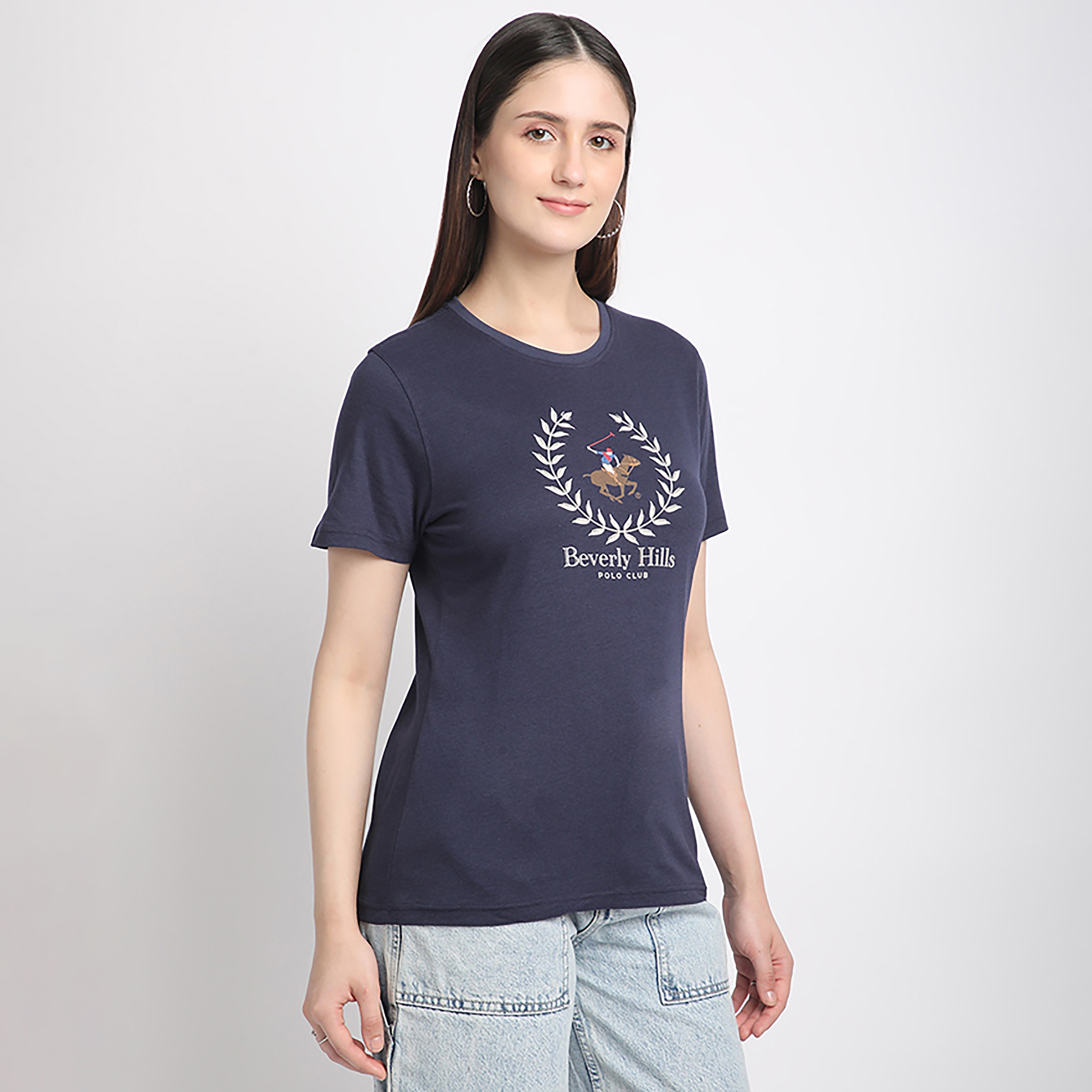 تي شيرت نسائي بيفرلي هيلز بولو كلوب بياقة دائرية وأكمام قصيرة-women-clothing-tshirts-image-5