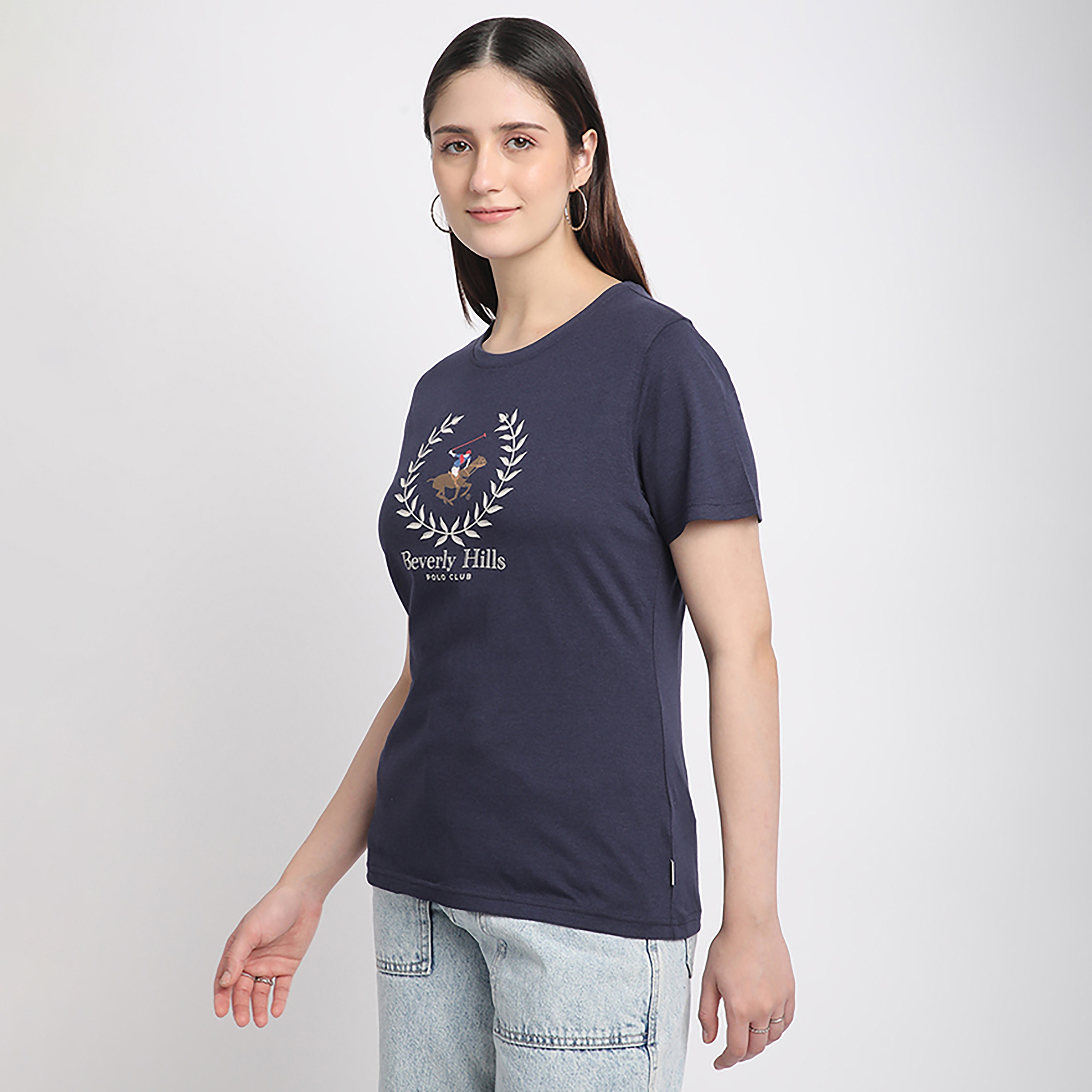 تي شيرت نسائي بيفرلي هيلز بولو كلوب بياقة دائرية وأكمام قصيرة-women-clothing-tshirts-image-8