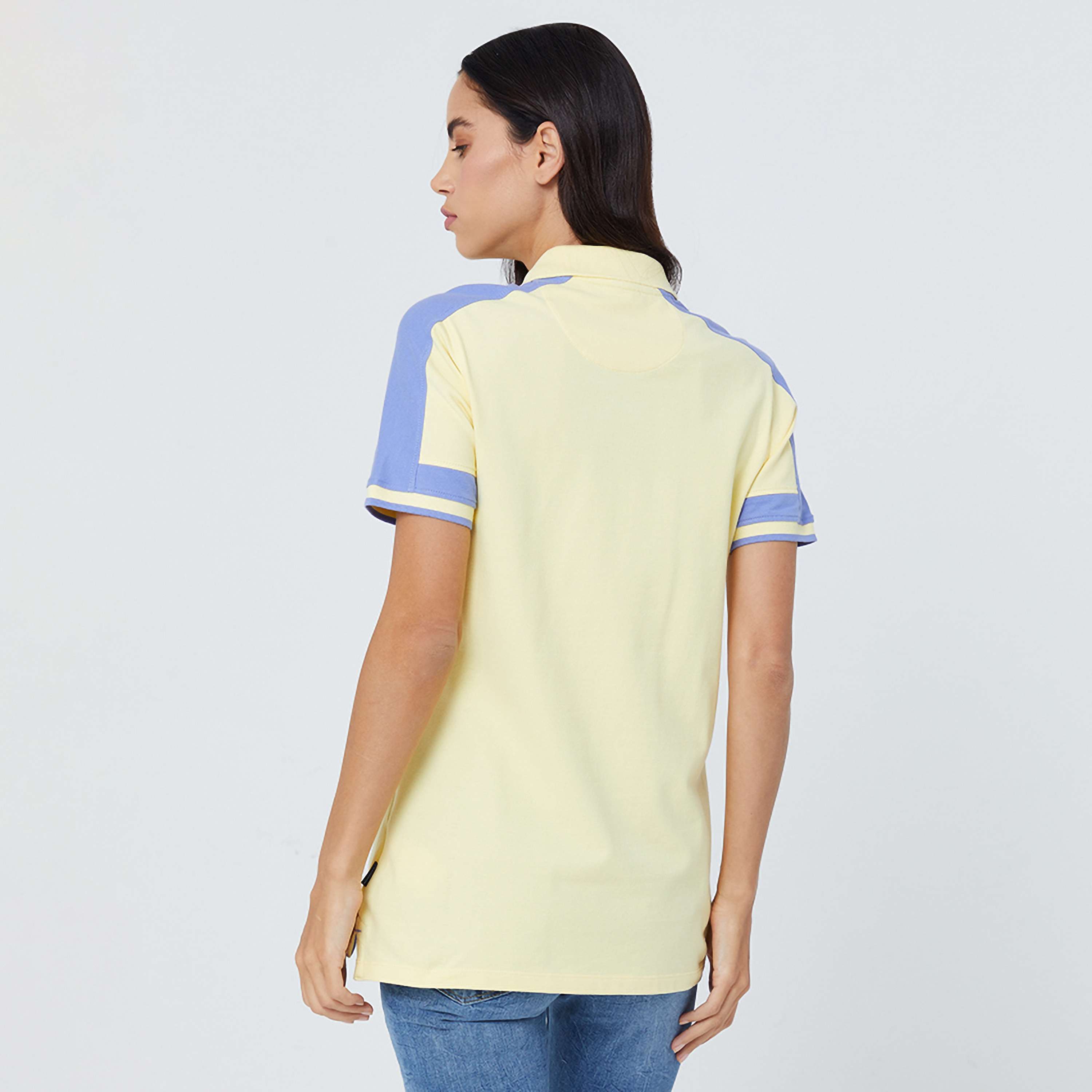 تي شيرت بولو نسائي سادة بياقة وأكمام قصيرة من بيفرلي هيلز بولو كلوب-women-clothing-tshirts-image-2