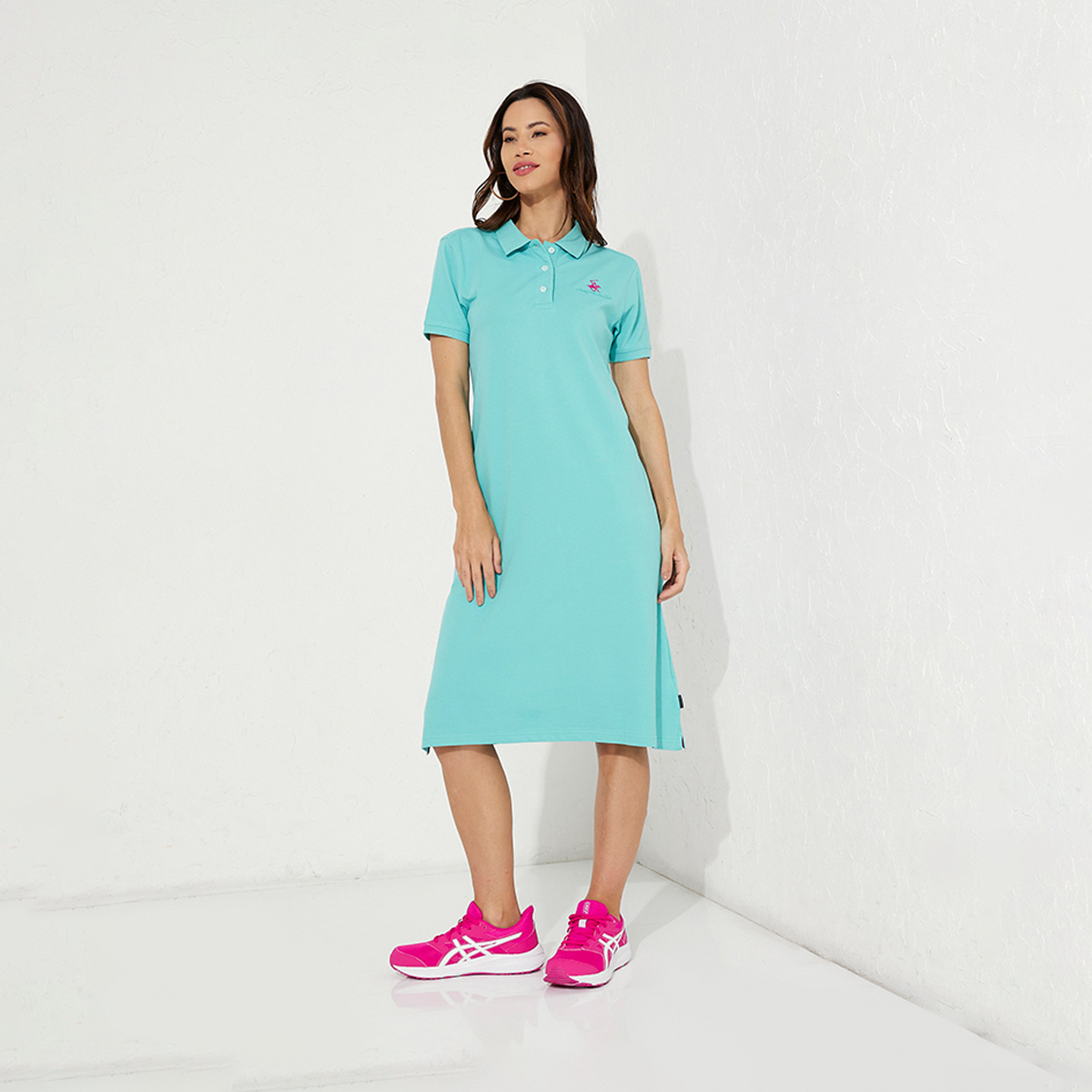 Beverly Hills Polo Club Plain Collared T-shirt Midi Dress-PROMO_CP_BHPC_101125-image-1