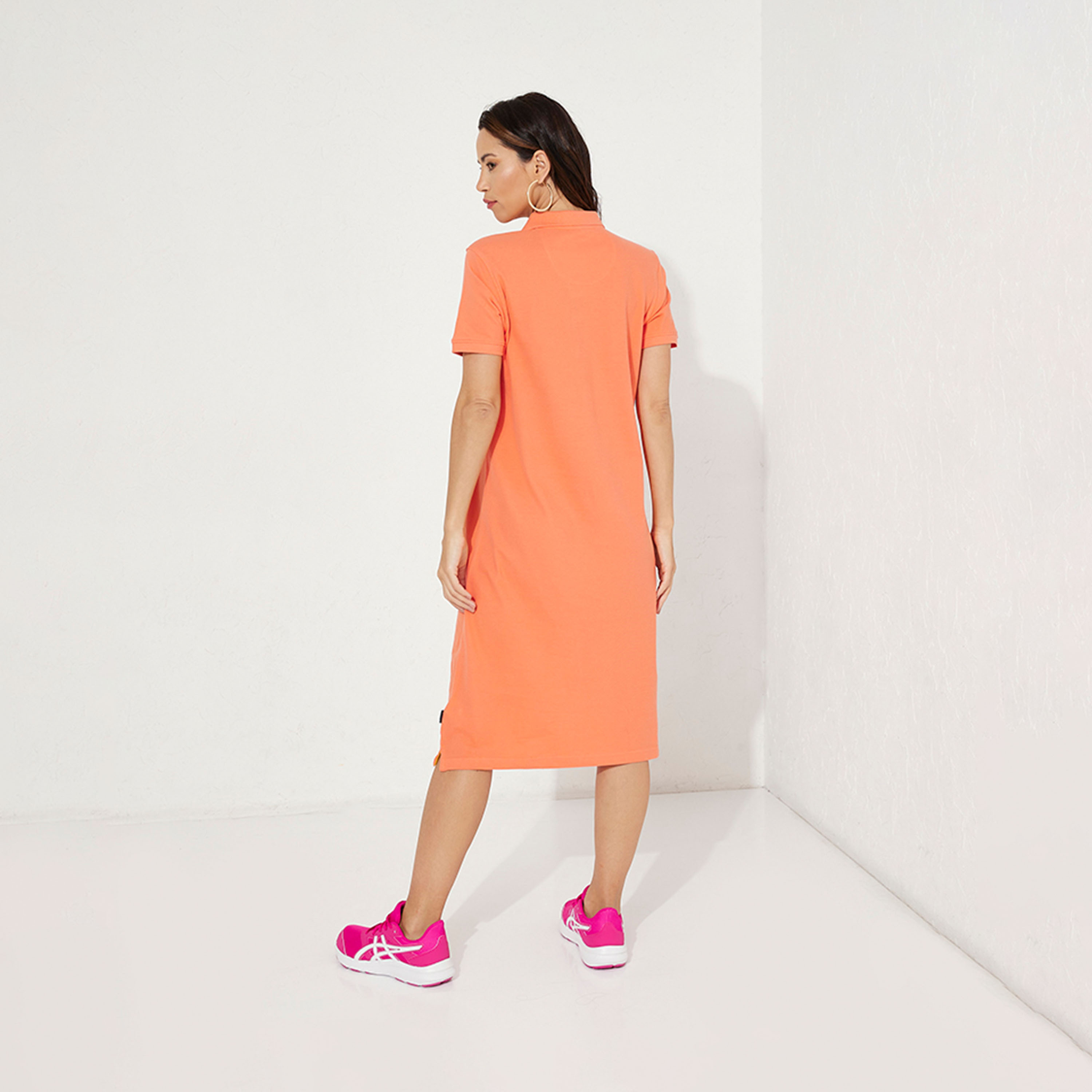 بيفرلي هيلز بولو كلوب- فستان نسائي متوسط الطول بياقة دائرية أكمام قصيرة-women-clothing-dresses-image-6