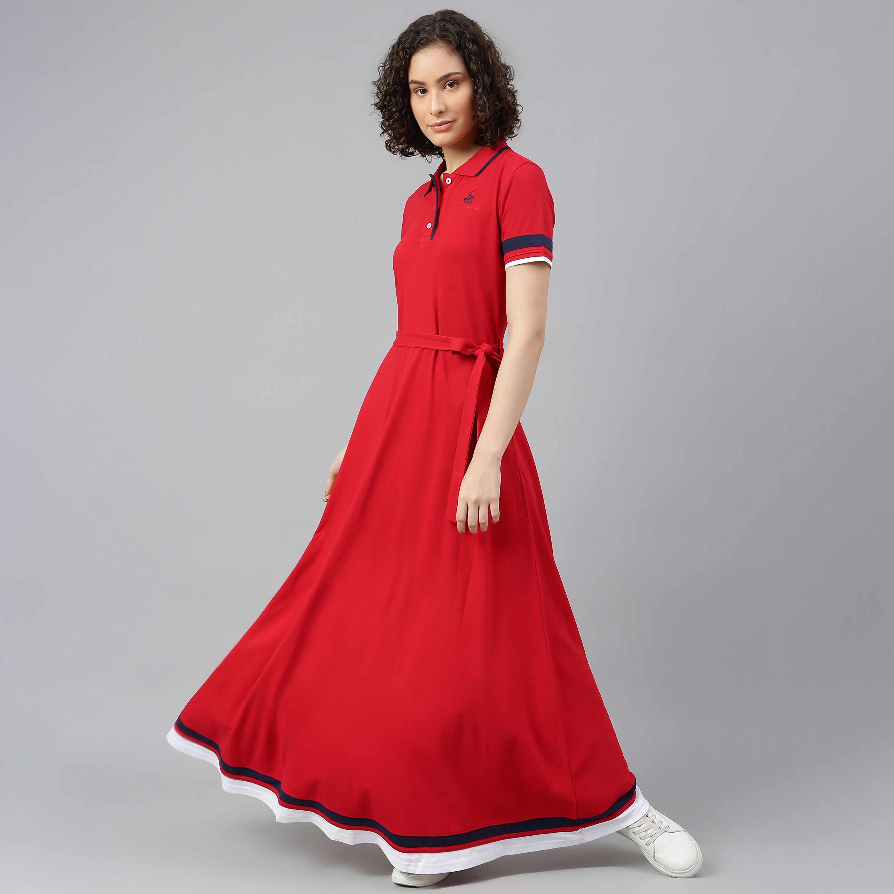 Beverly Hills Polo Club Logo Collared Knit Maxi Dress-PROMO_CP_BHPC_101125-image-1