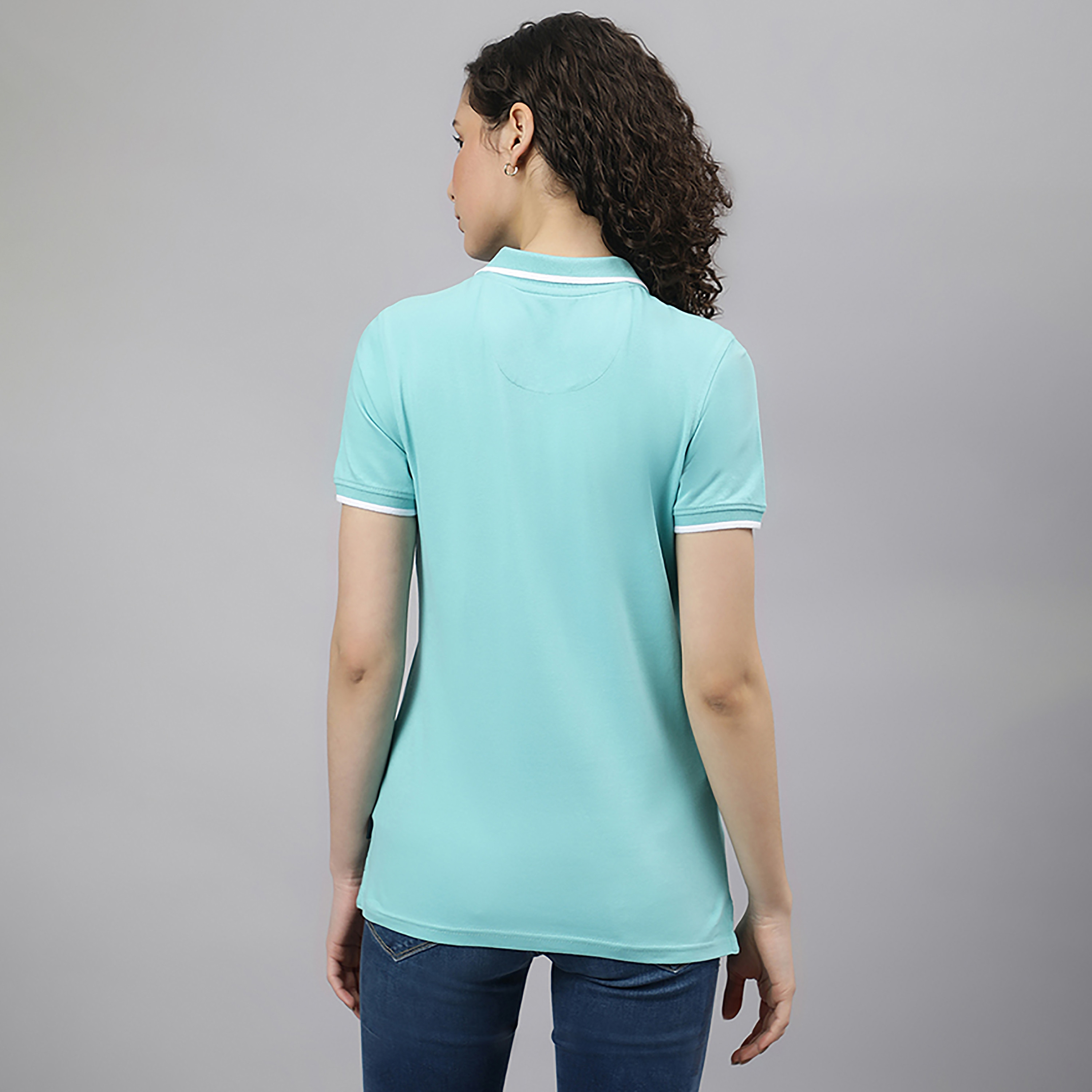 Beverly Hills Polo Club Plain Collared Short Sleeves Polo T-Shirt-women-clothing-tshirts-image-4