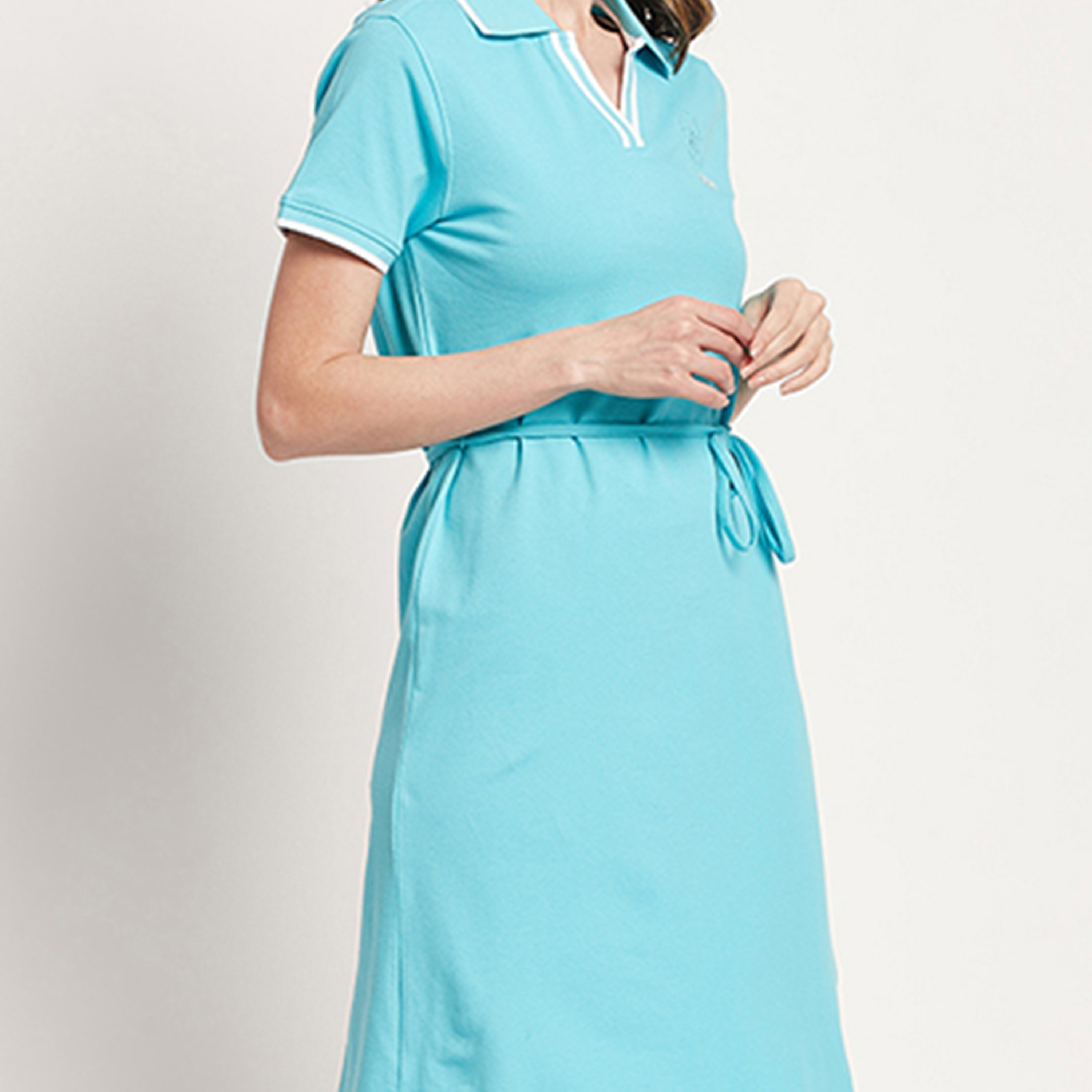 Beverly Hills Polo Club Plain Polo Collar Knee T-Shirt Dress-PROMO_CP_BHPC_101125-image-3