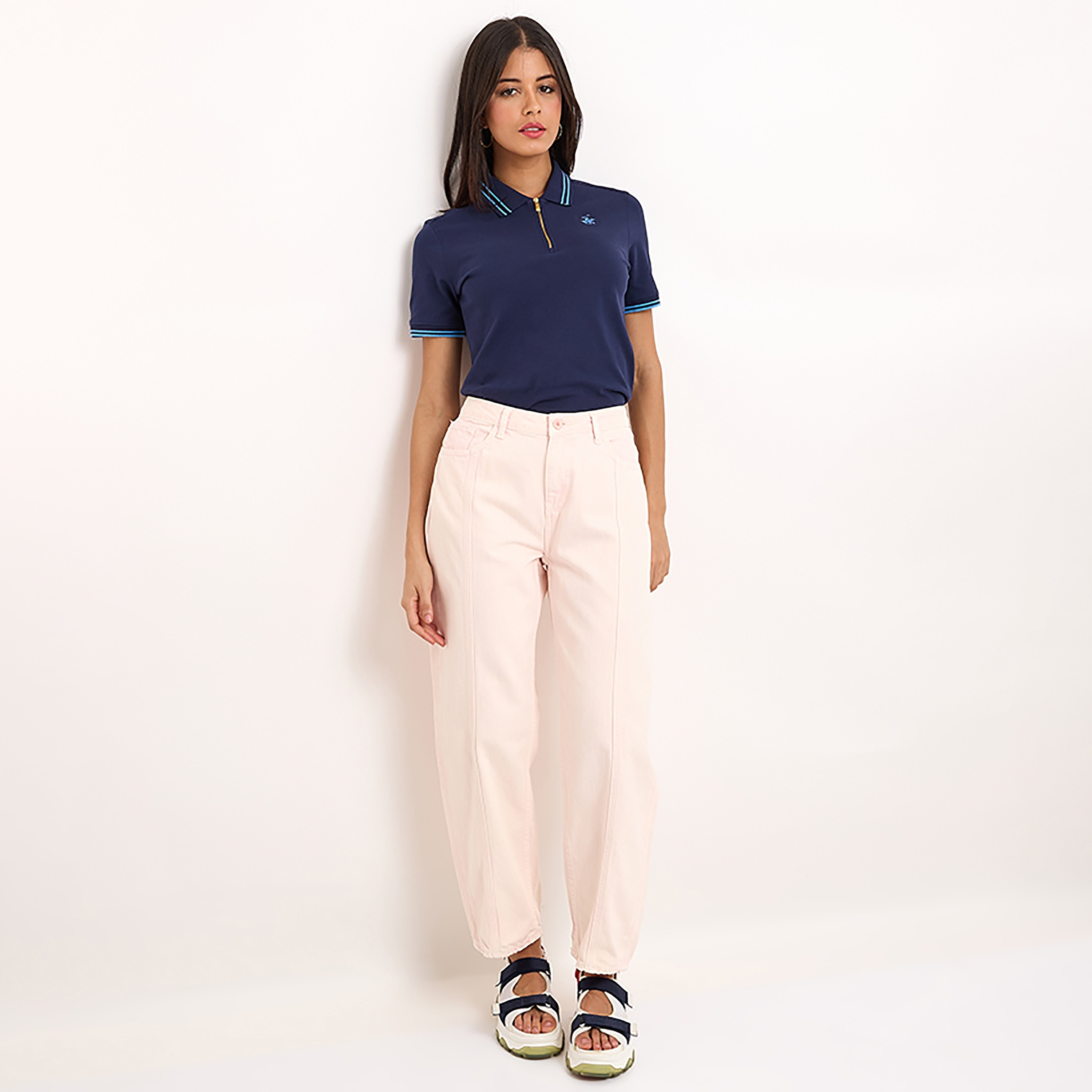 قميص بولو بيفرلي هيلز بولو كلوب بياقة وأكمام قصيرة للنساء-women-clothing-tshirts-image-4