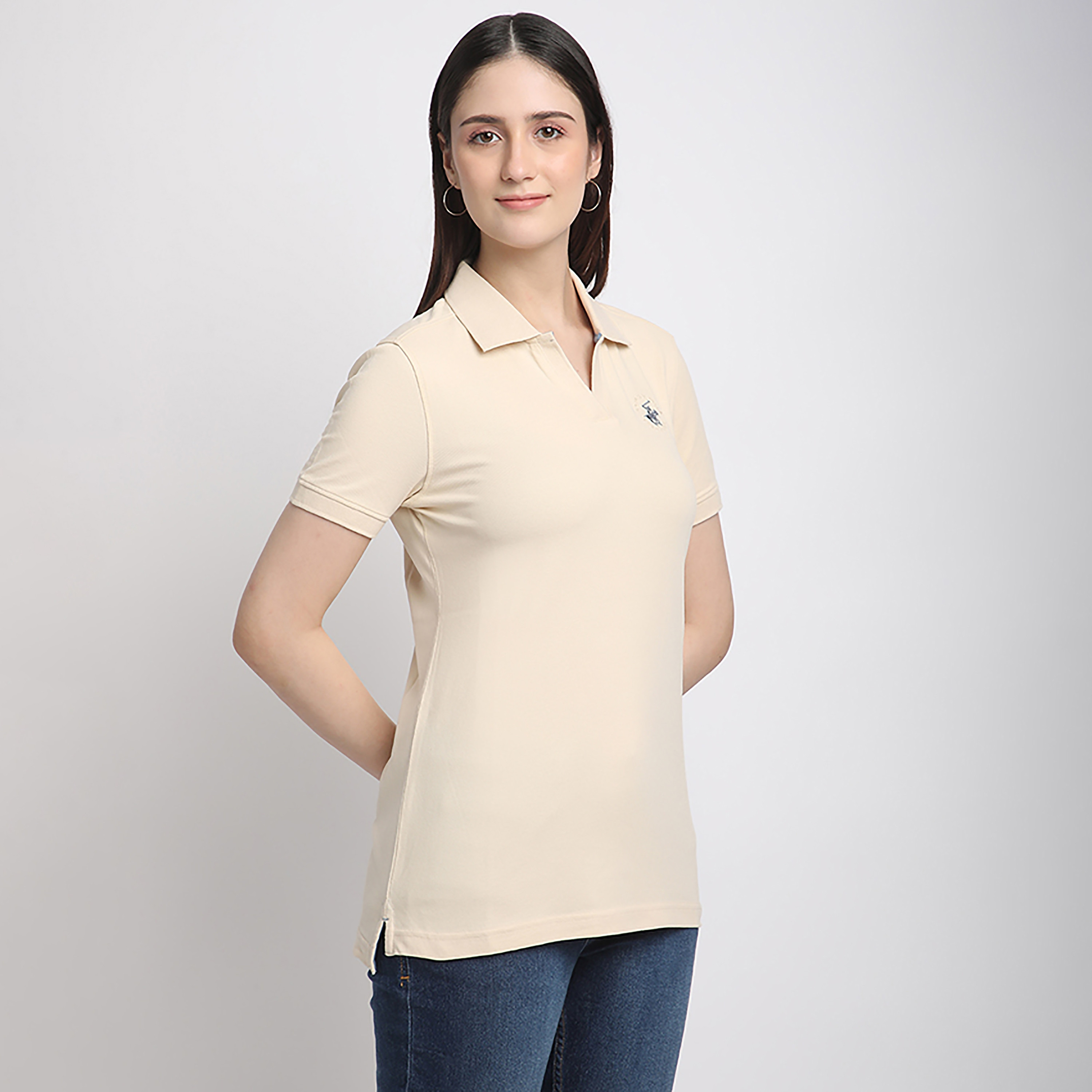تي شيرت بولو بيفرلي هيلز بولو كلوب بياقة عادية وأكمام قصيرة للسيدات-women-clothing-tshirts-image-7