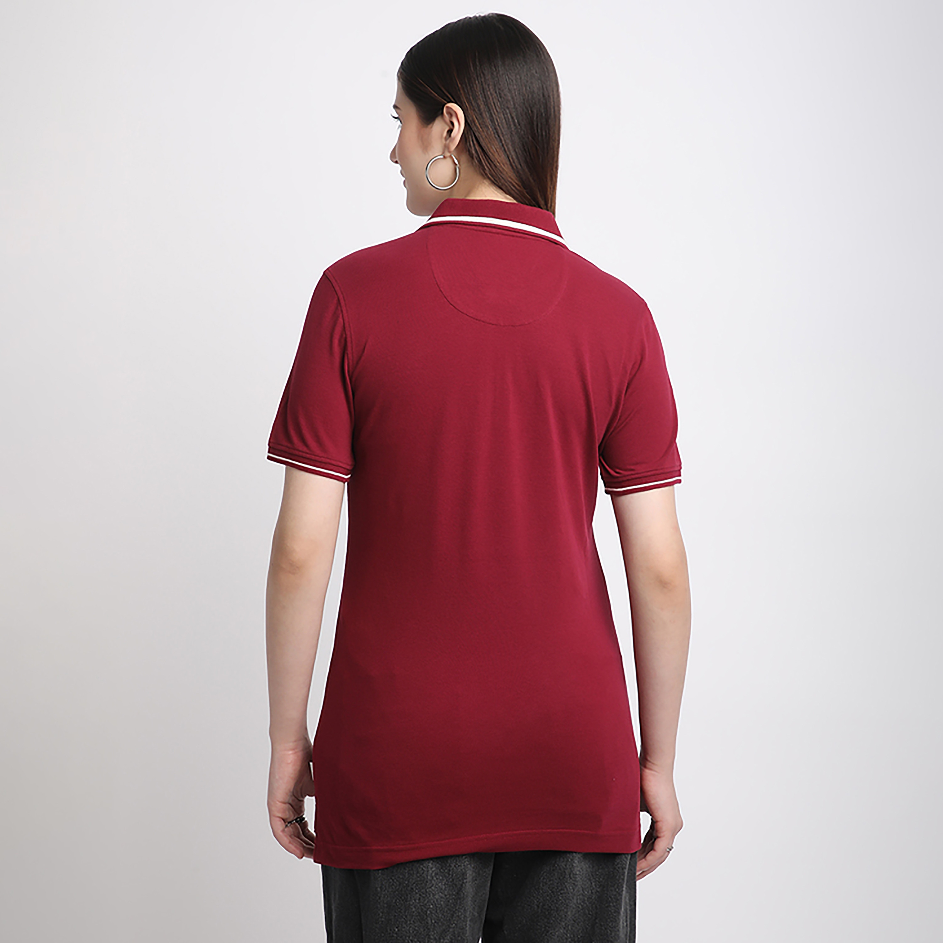 Beverly Hills Polo Club Plain Collared Short Sleeve Women's Polo T-Shirt-women-clothing-tshirts-image-6