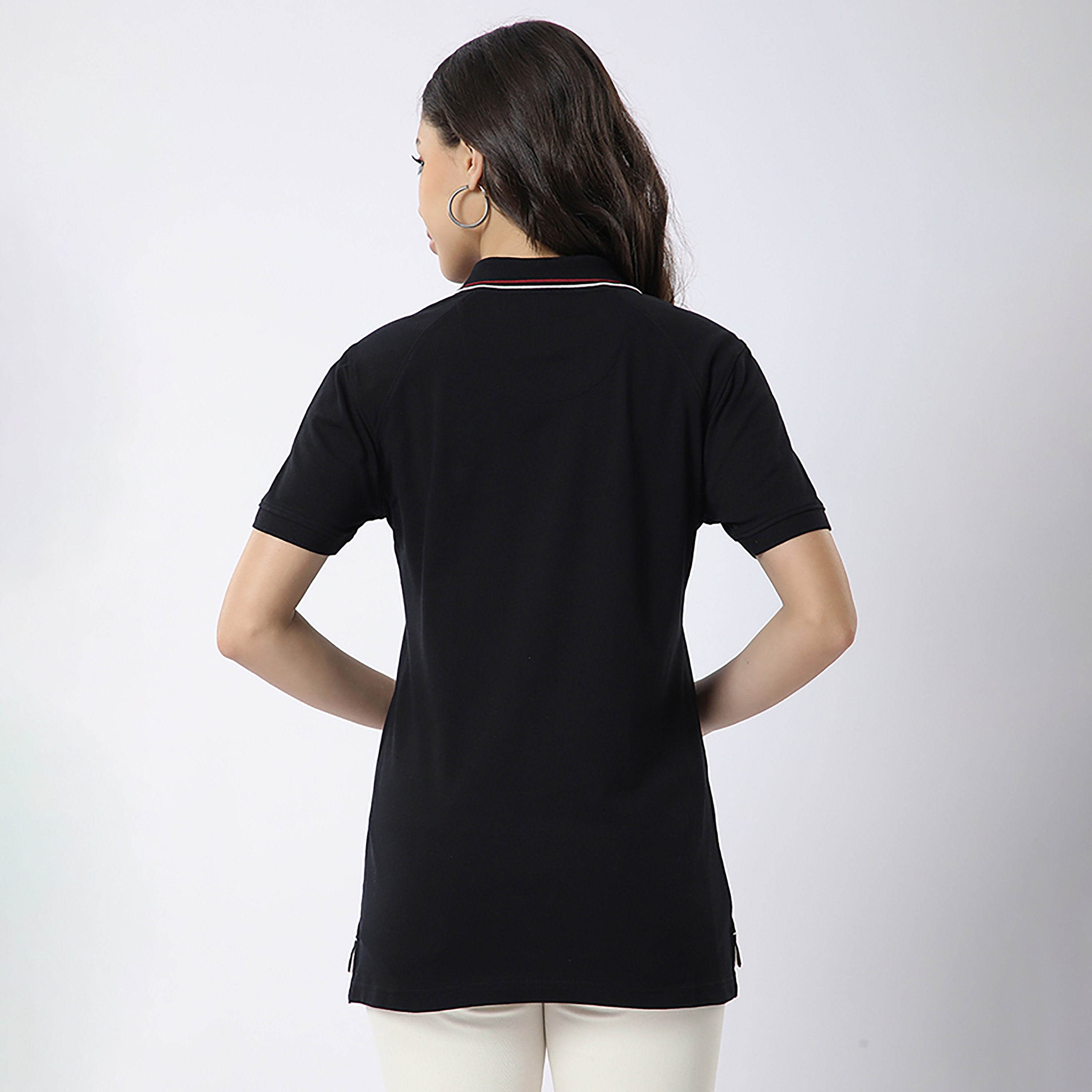 Beverly Hills Polo Club Plain Collared Short Sleeves Women's Polo T-Shirt-women-clothing-tshirts-image-4