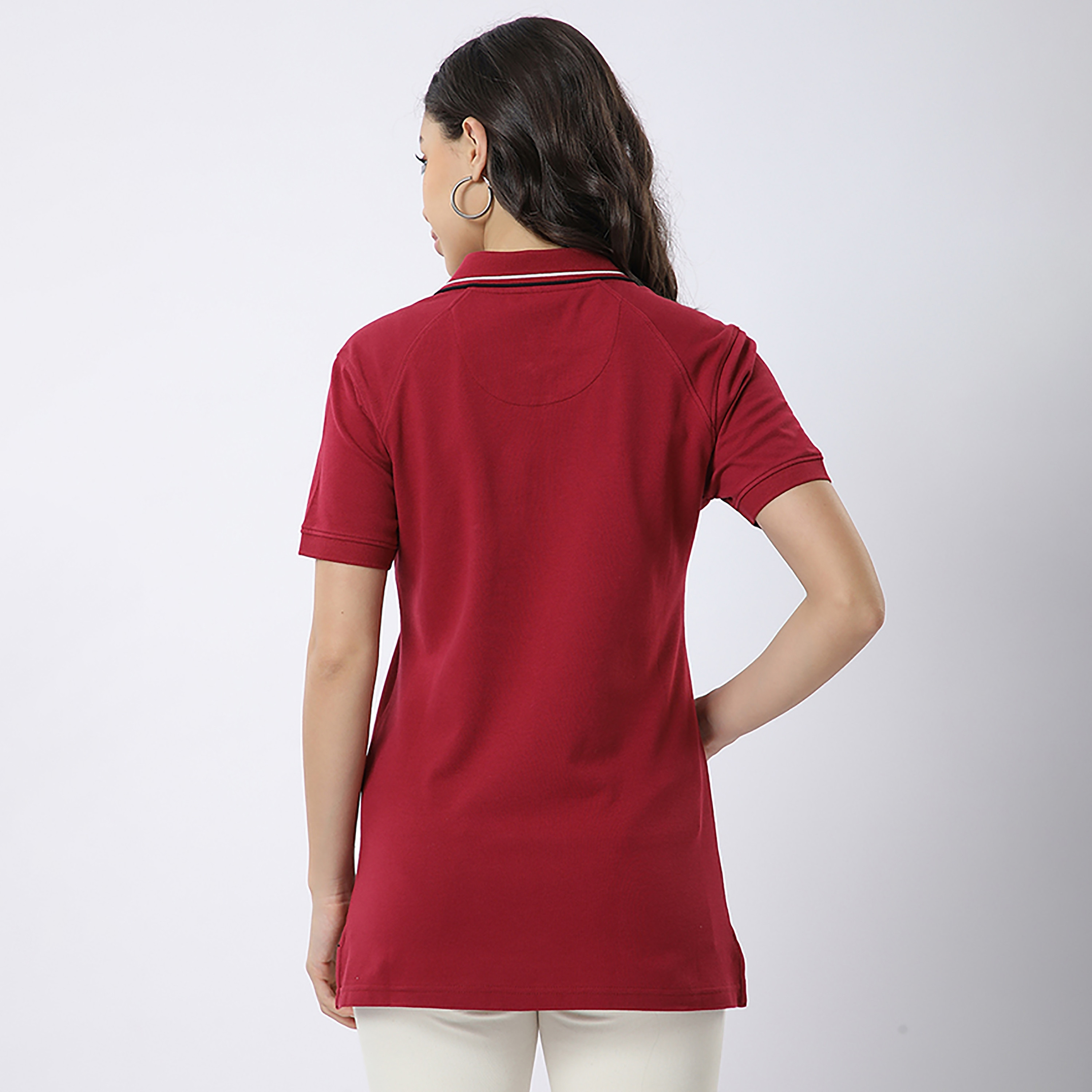 Beverly Hills Polo Club Plain Collared Short Sleeves Women's Polo T-Shirt-women-clothing-tshirts-image-8