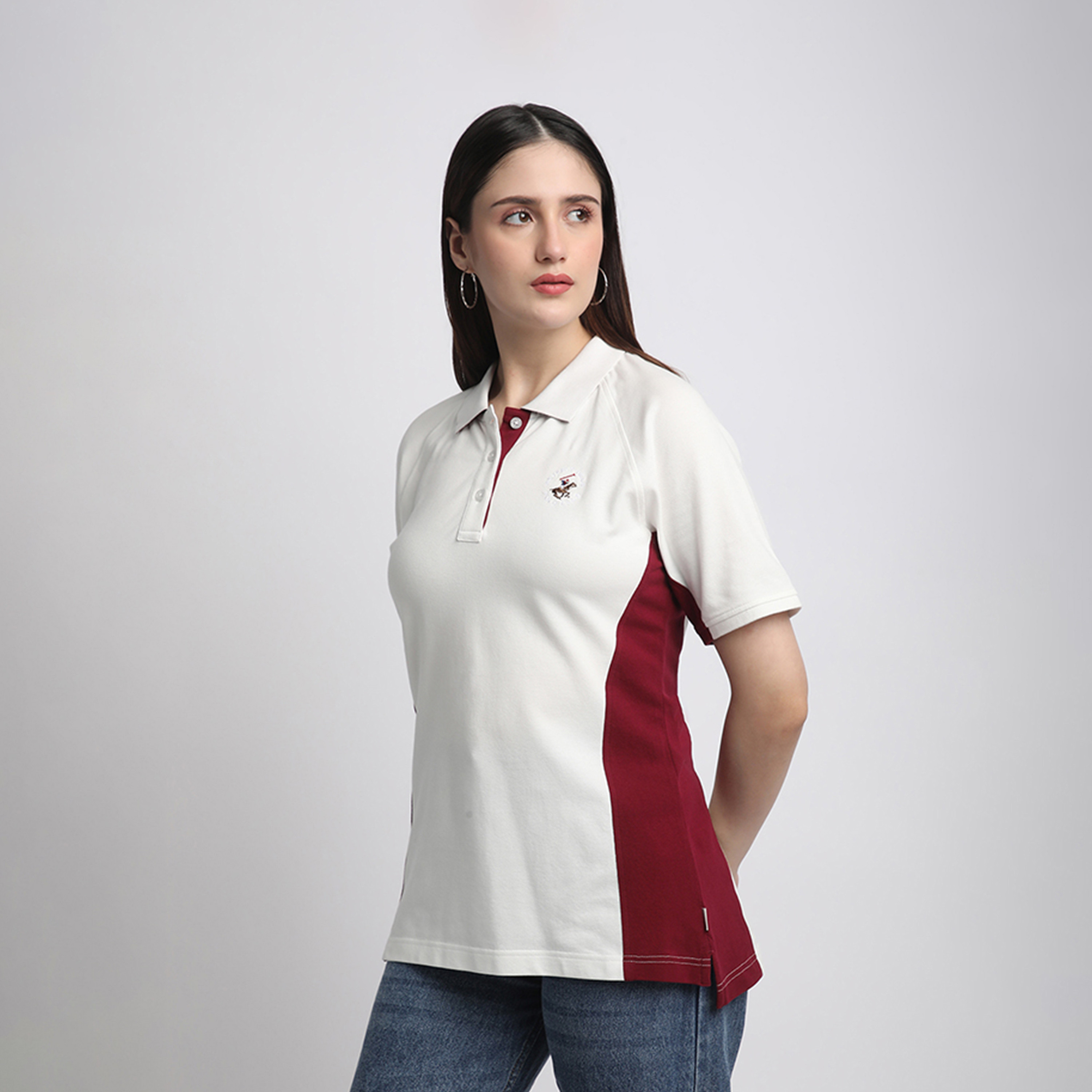 بيفرلي هيلز كلوب-  تي شيرت بولو نسائي بألوان متعددة وياقة وأكمام قصيرة-women-clothing-tshirts-image-2