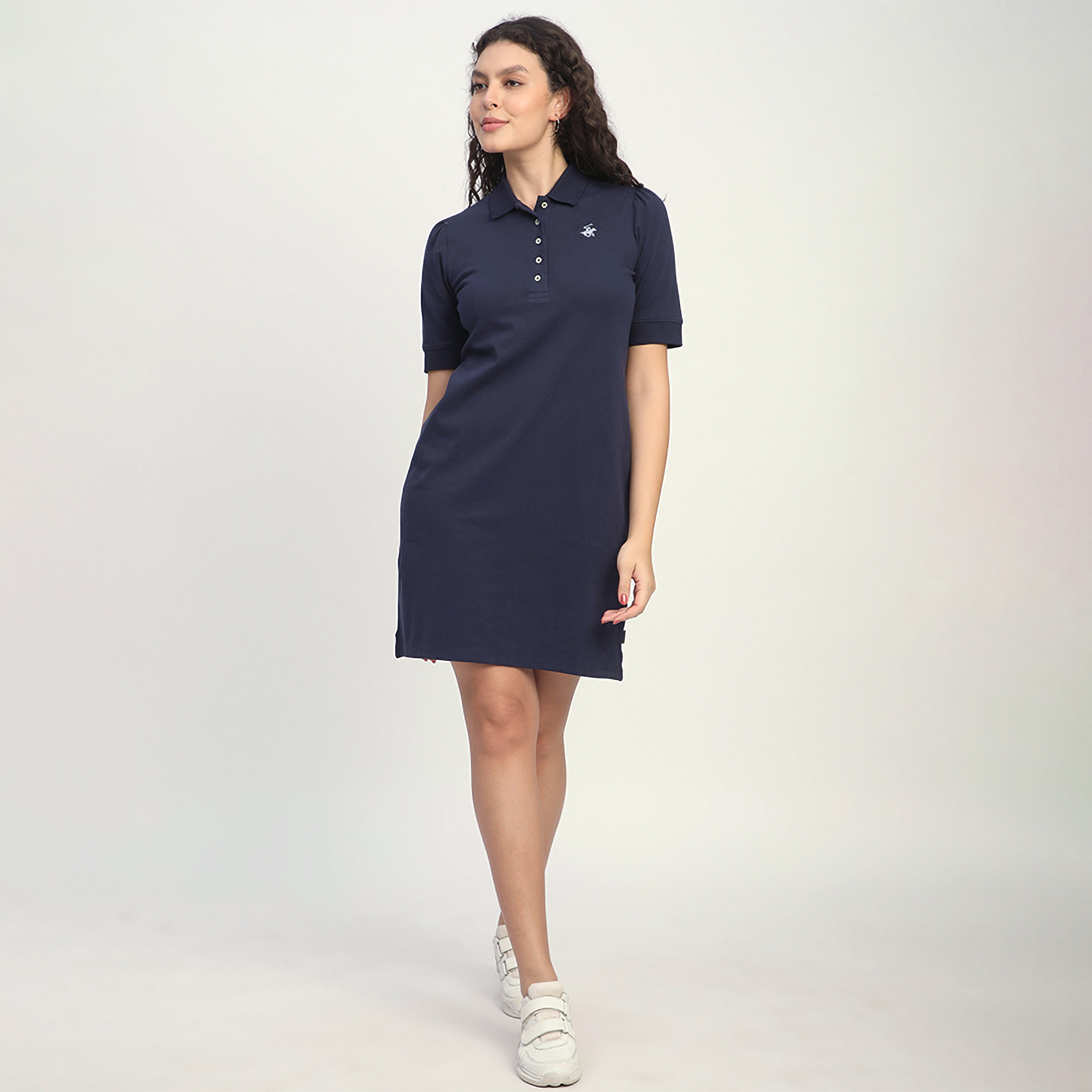 فستان قصير من القطن للنساء من بيفرلي هيلز بولو كلوب-women-clothing-dresses-image-1