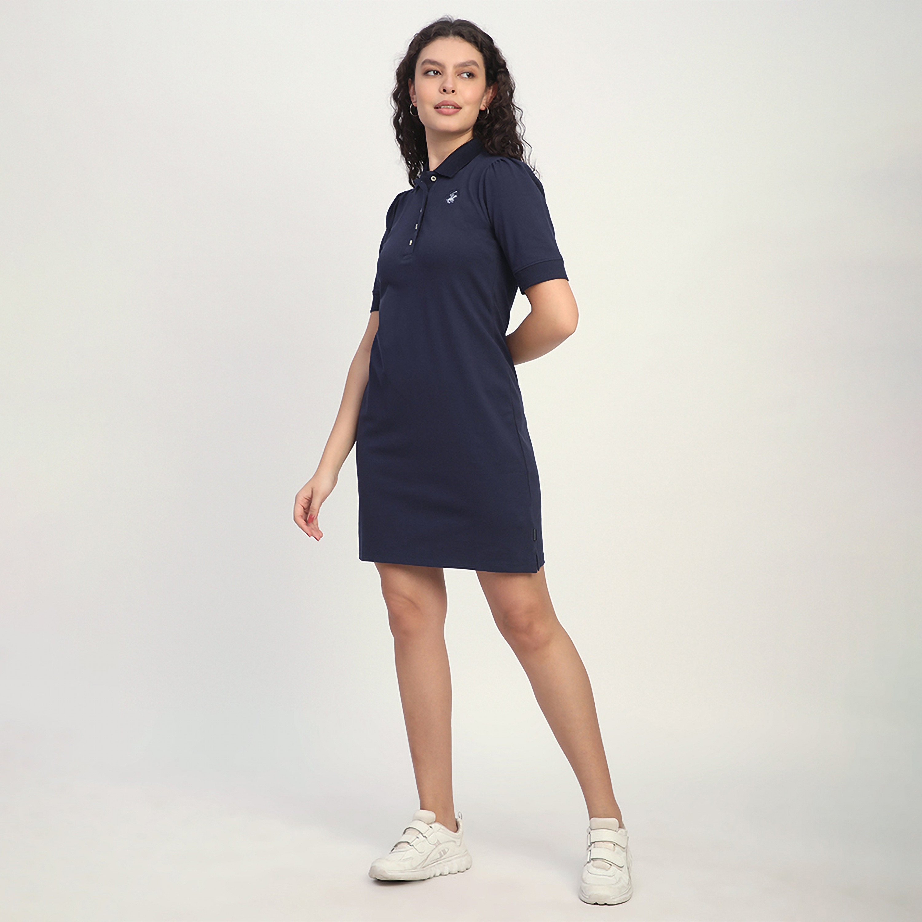 فستان قصير من القطن للنساء من بيفرلي هيلز بولو كلوب-women-clothing-dresses-image-2