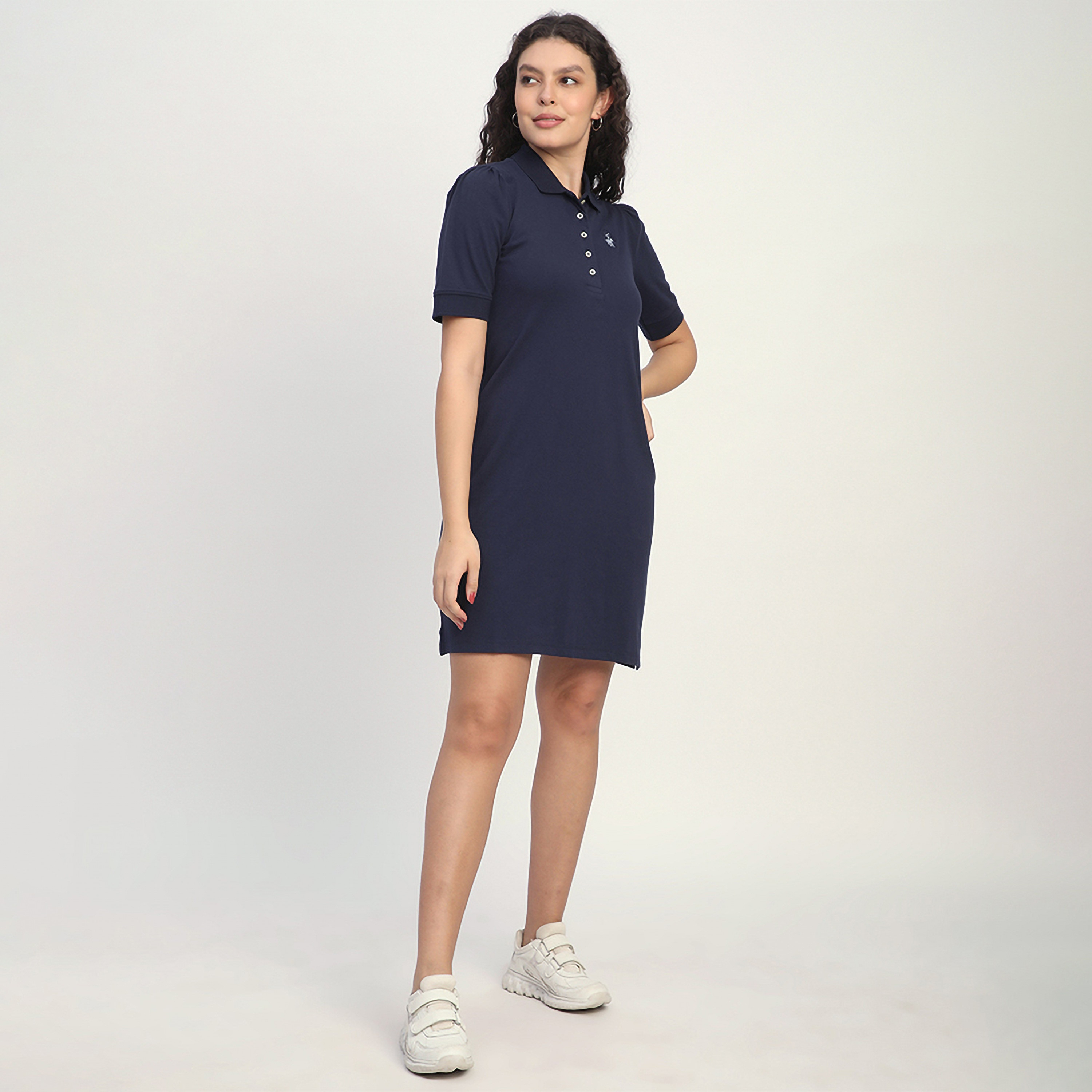 فستان قصير من القطن للنساء من بيفرلي هيلز بولو كلوب-women-clothing-dresses-image-3