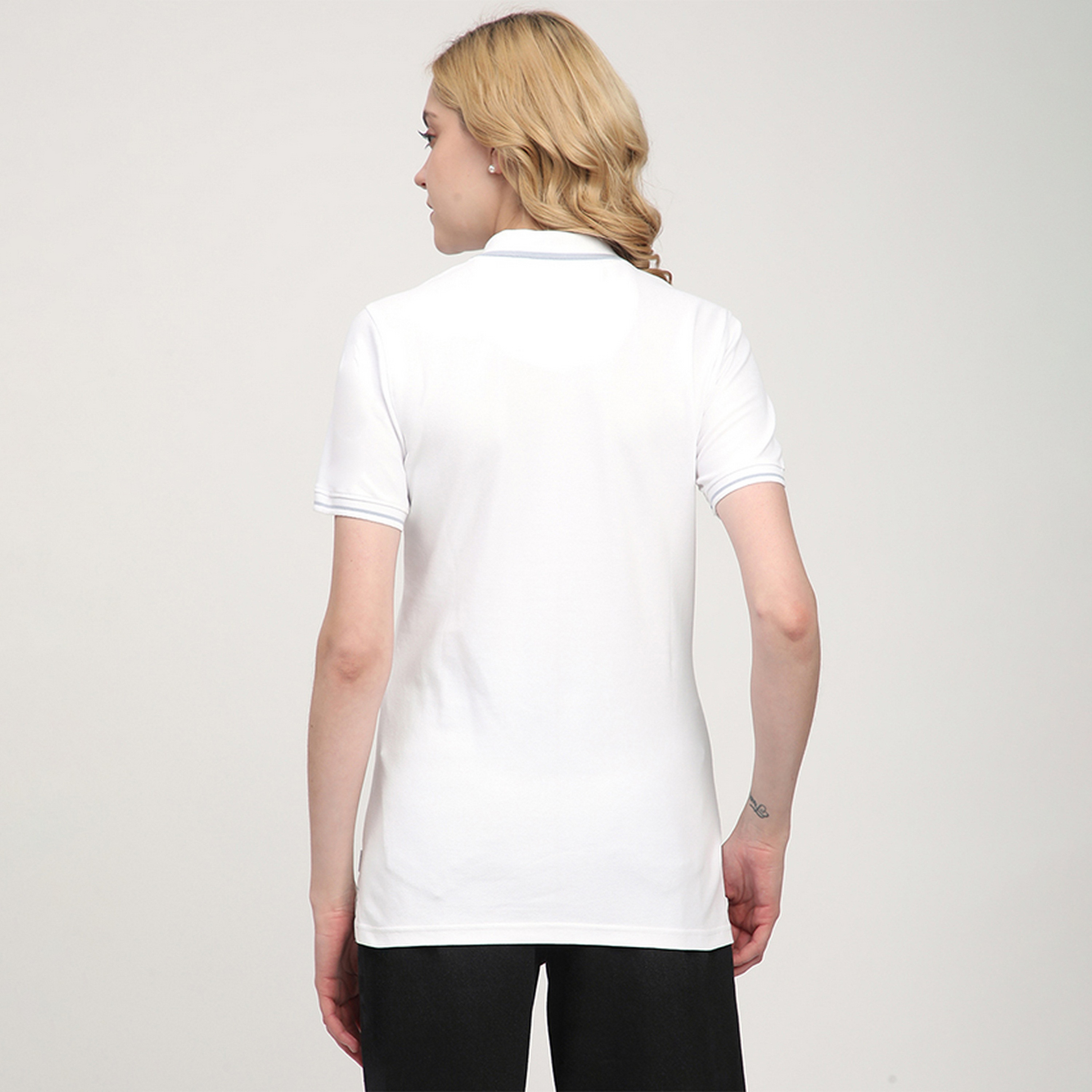 Beverly Hills Polo Club Plain Collared Short Sleeves Women's Polo T-shirt-women-clothing-tshirts-image-4