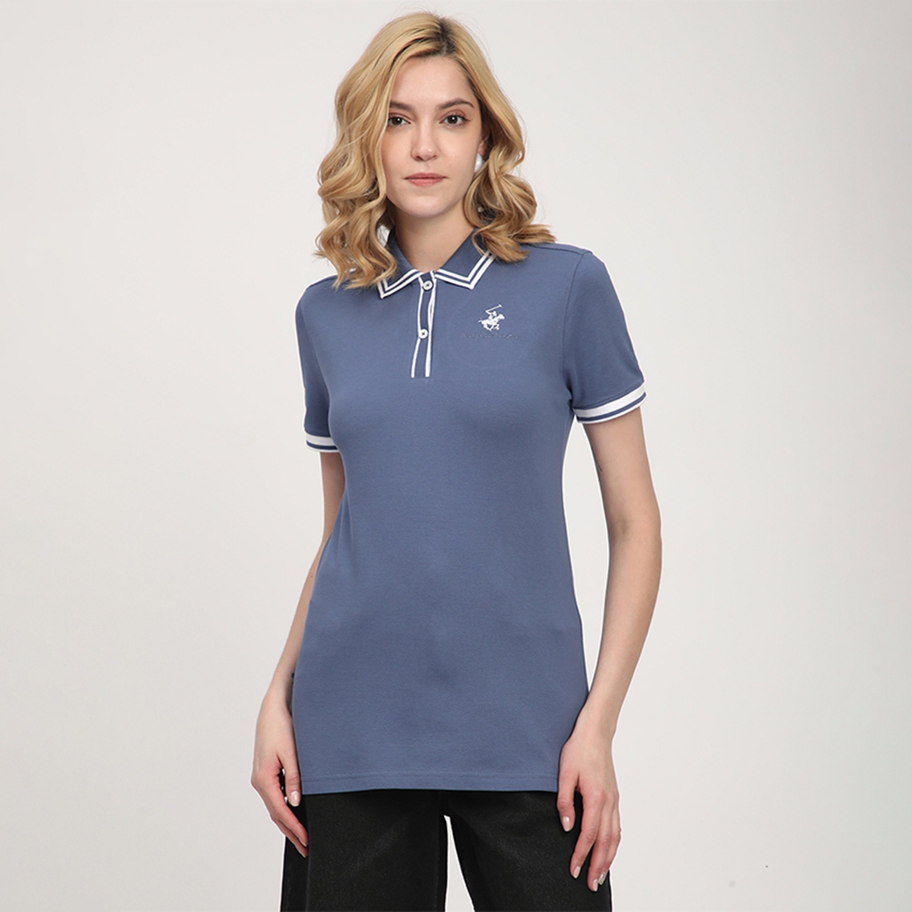 تي شيرت بولو بيفرلي هيلز بولو كلوب بياقة عادية وأكمام قصيرة للسيدات-women-clothing-tshirts-image-1