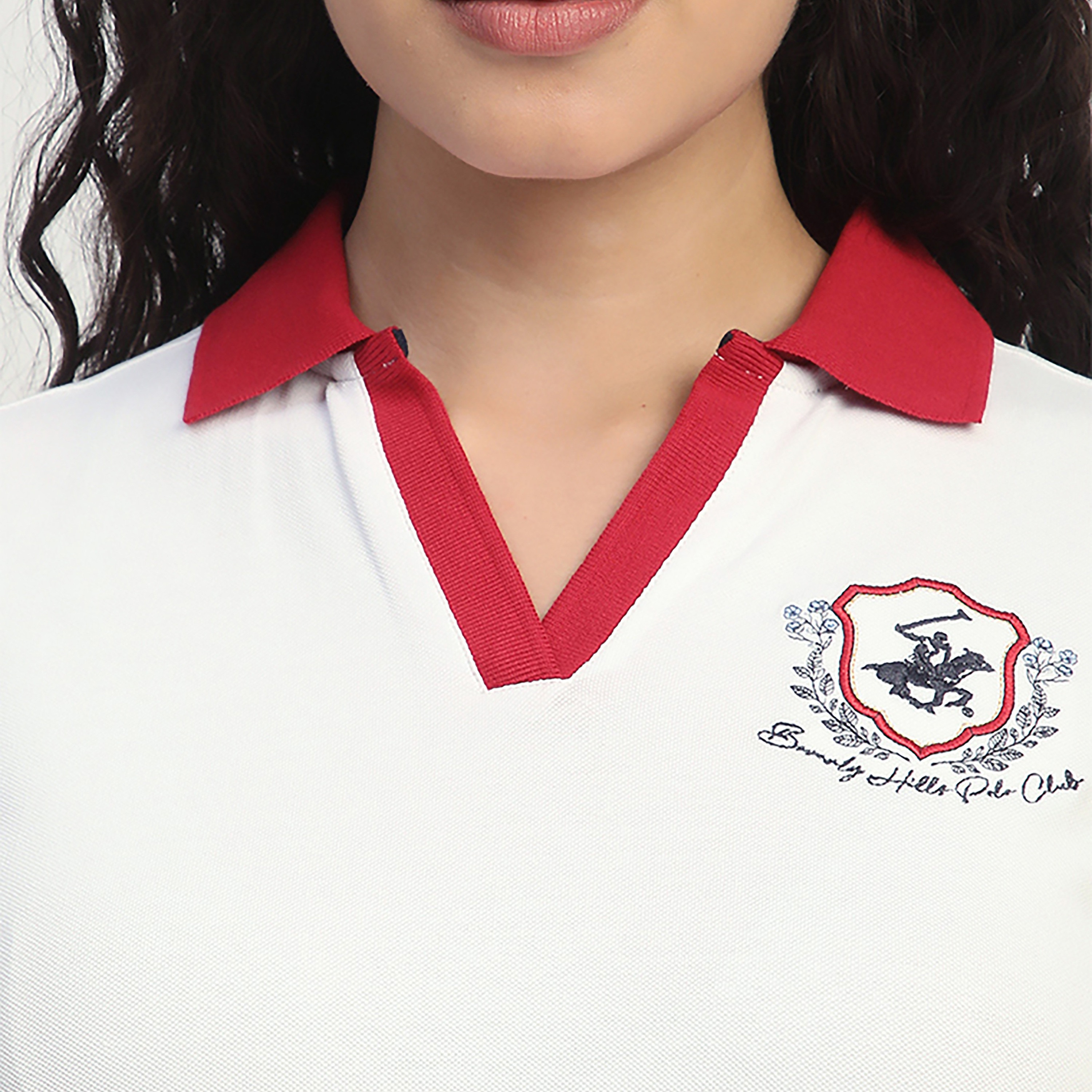 تي شيرت بولو بأكمام قصيرة سادة للرجال من بيفرلي هيلز بولو كلوب-women-clothing-tshirts-image-7