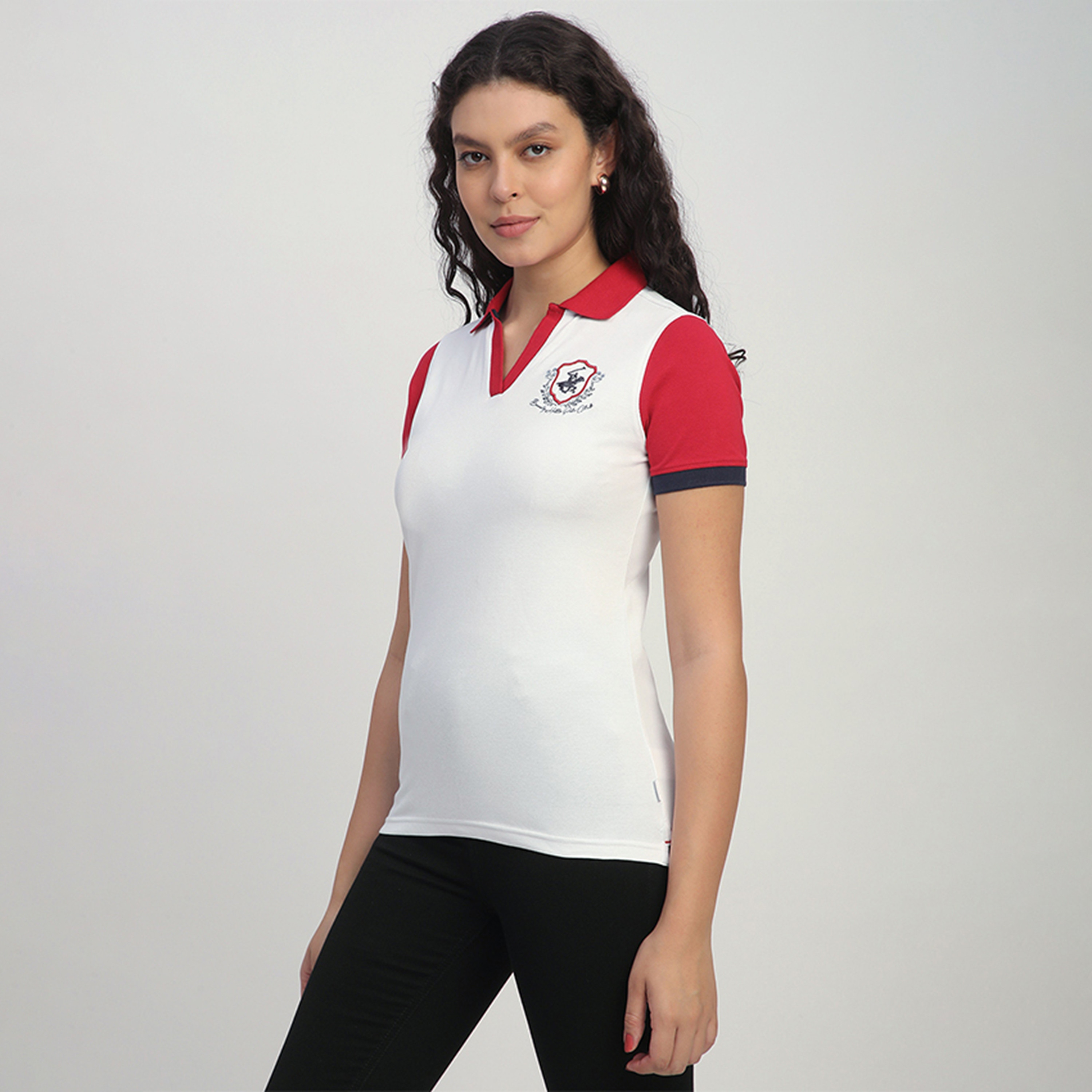 تي شيرت بولو بأكمام قصيرة سادة للرجال من بيفرلي هيلز بولو كلوب-women-clothing-tshirts-image-3
