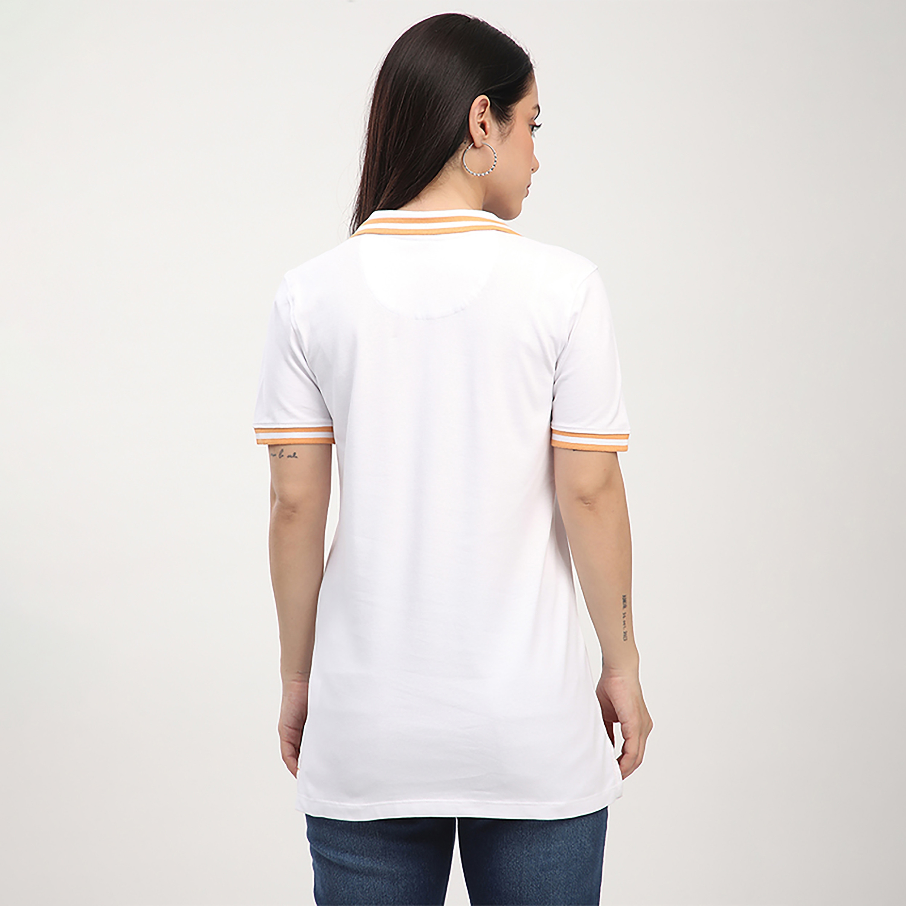 Beverly Hills Polo Club Plain Johny Collar Short Sleeves Polo T-Shirt-women-clothing-tshirts-image-4