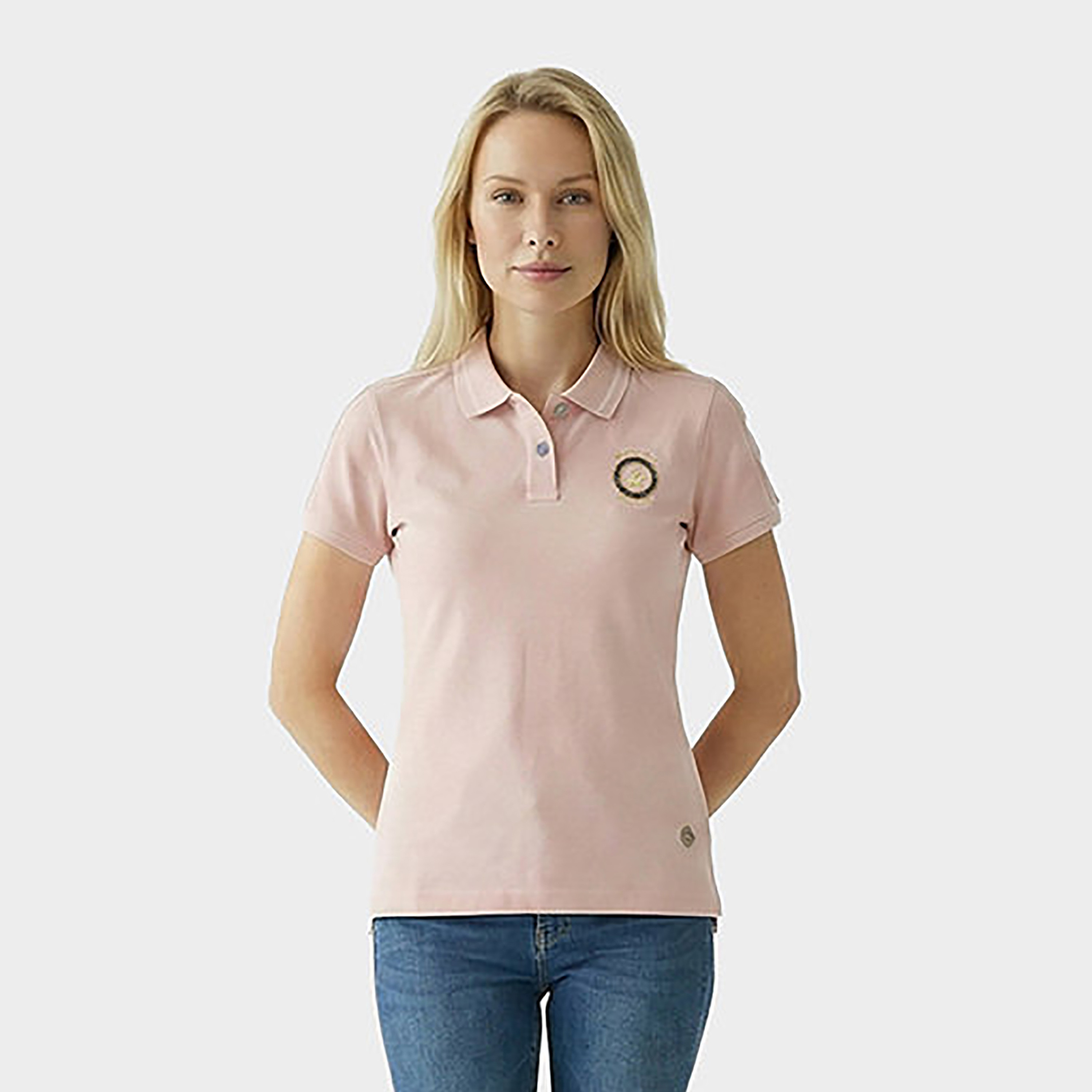 Beverly Hills Polo Club Plain Collared Short Sleeves Women's Polo T-Shirt-women-clothing-tshirts-image-3