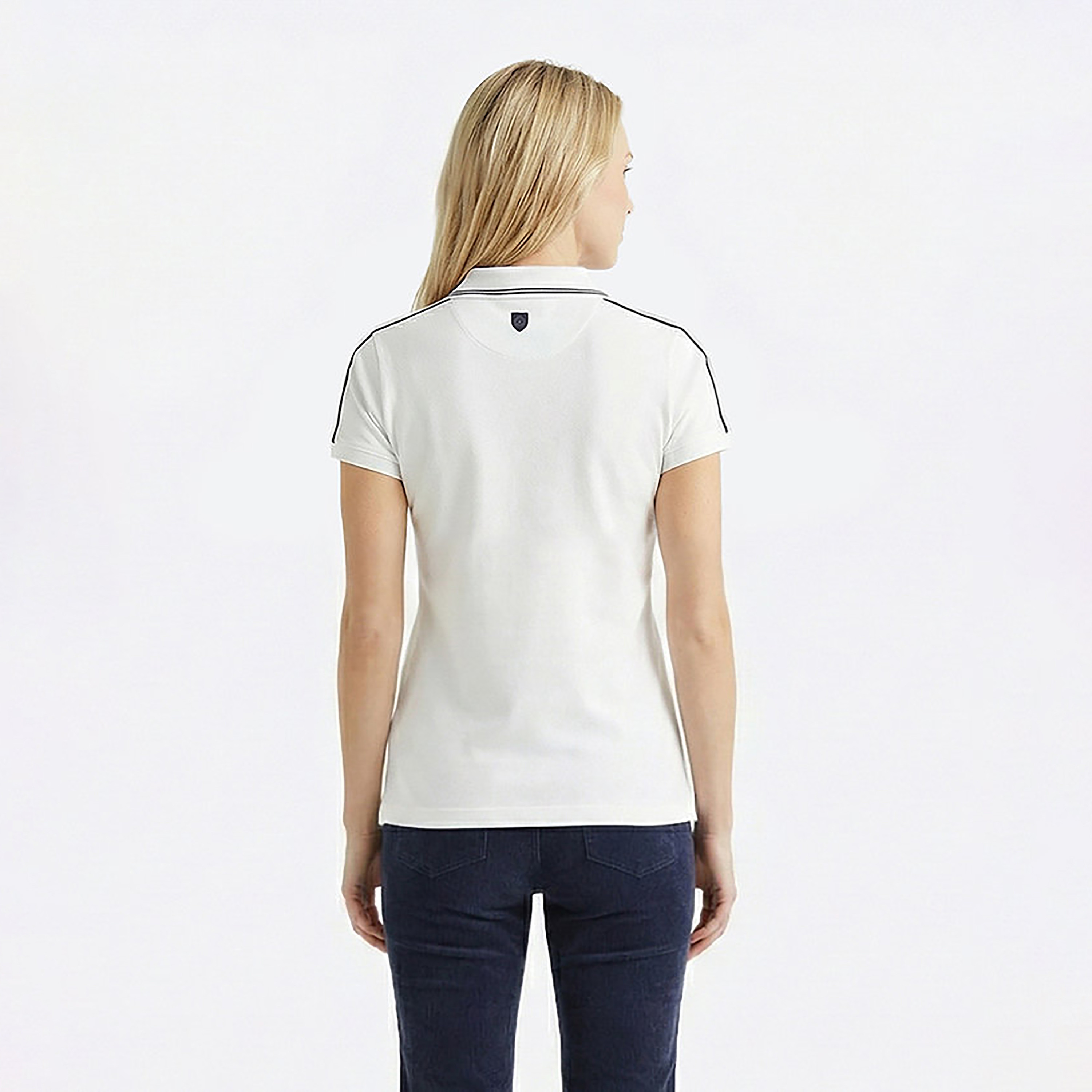 Beverly Hills Polo Club Plain Collared Short Sleeves Women's Polo T-Shirt-women-clothing-tshirts-image-5