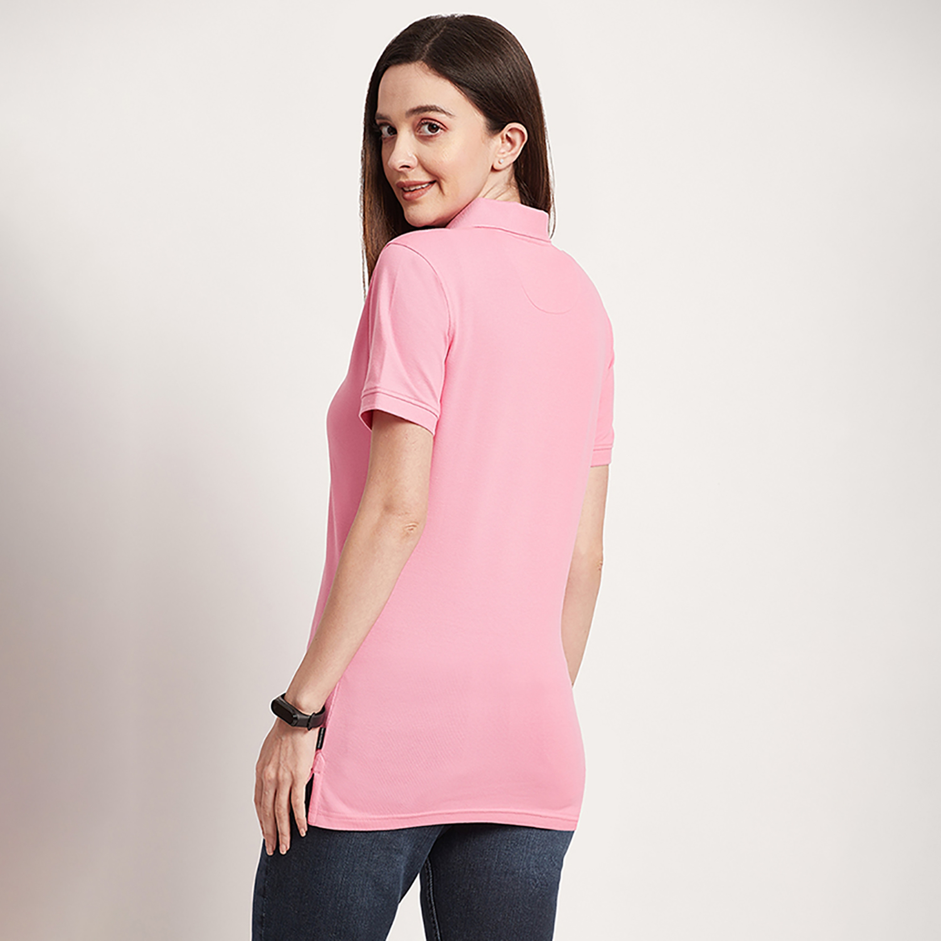 تي شيرت بولو من بيفرلي هيلز بولو كلوب بياقة وأكمام قصيرة مع شعار-women-clothing-tshirts-image-4