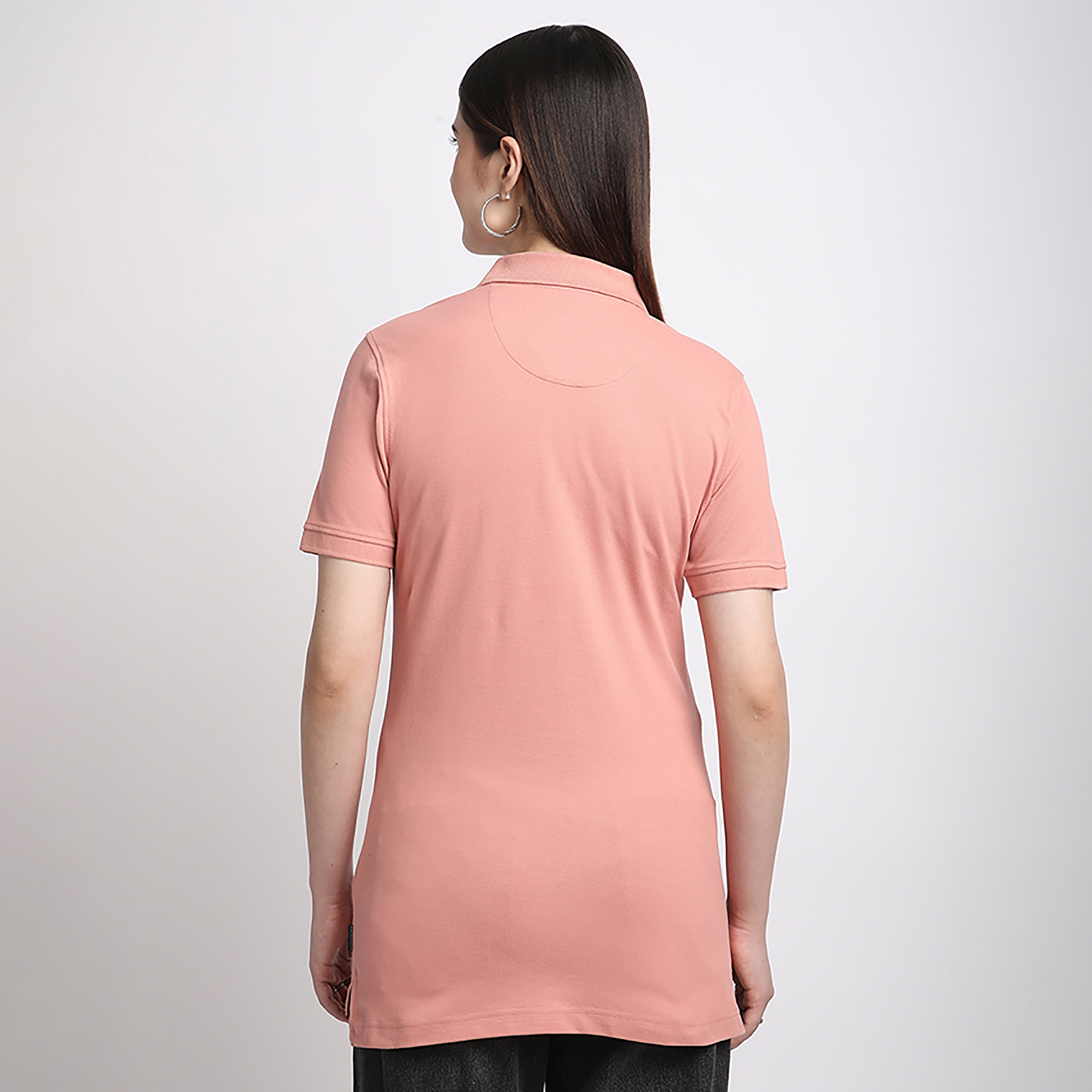 Beverly Hills Polo Club Plain Collared Short Sleeve Women's Polo T-Shirt-women-clothing-tshirts-image-2