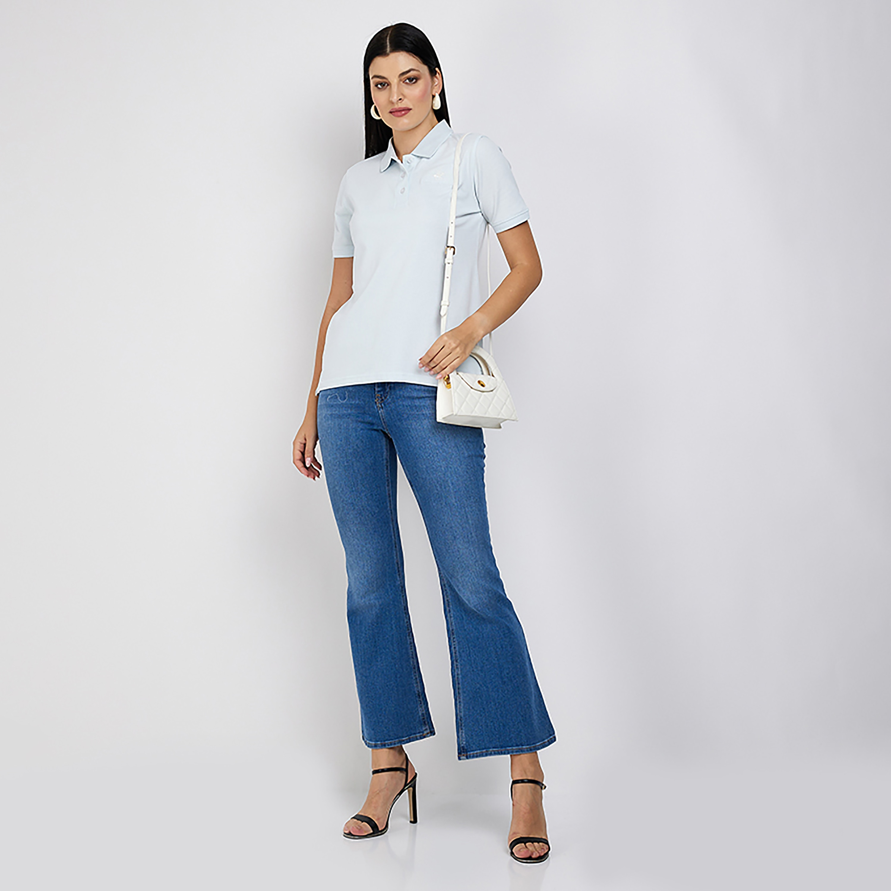 تي شيرت بولو من بيفرلي هيلز بولو كلوب بياقة وأكمام قصيرة مع شعار-women-clothing-tshirts-image-6
