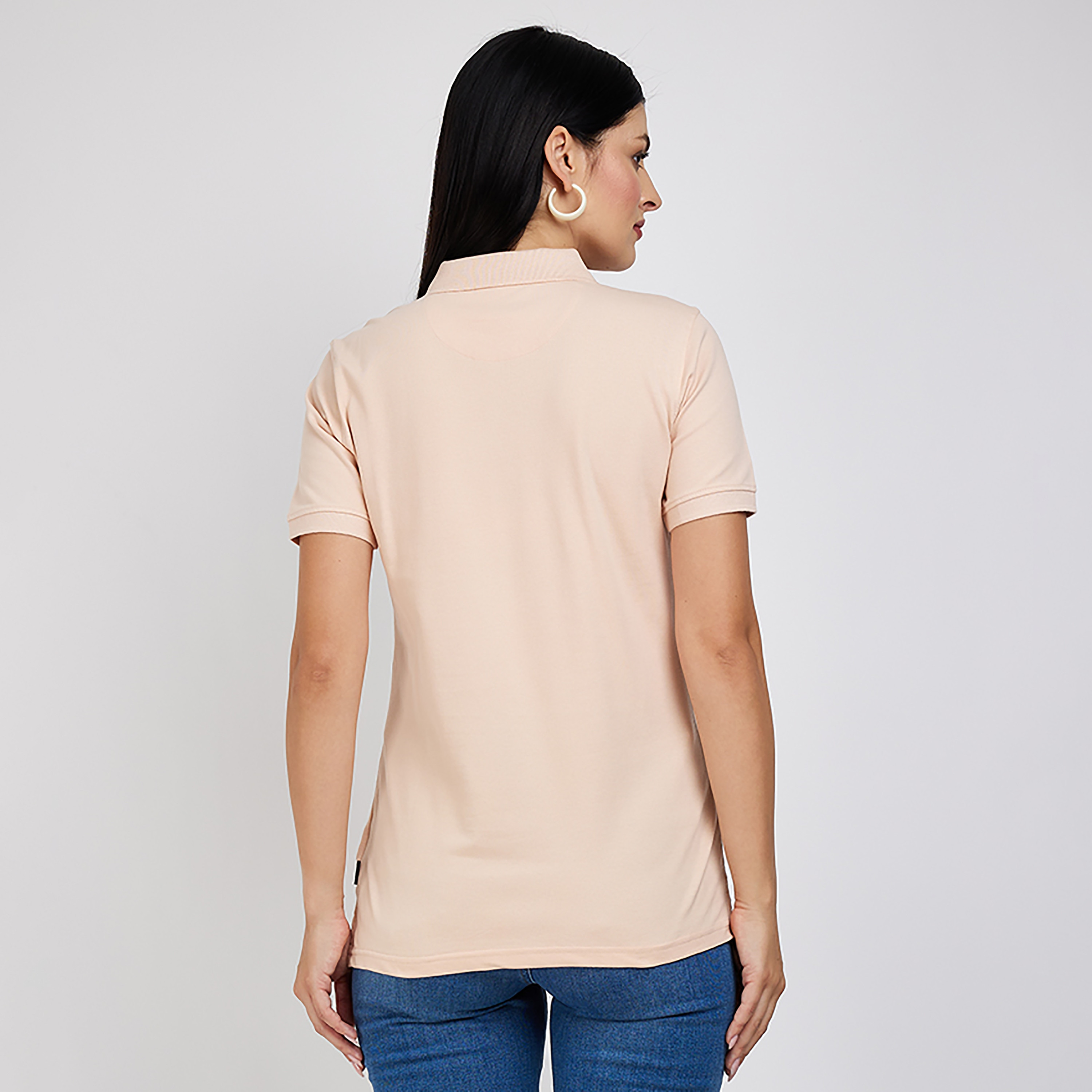 تي شيرت بولو من بيفرلي هيلز بولو كلوب بياقة وأكمام قصيرة مع شعار-women-clothing-tshirts-image-12