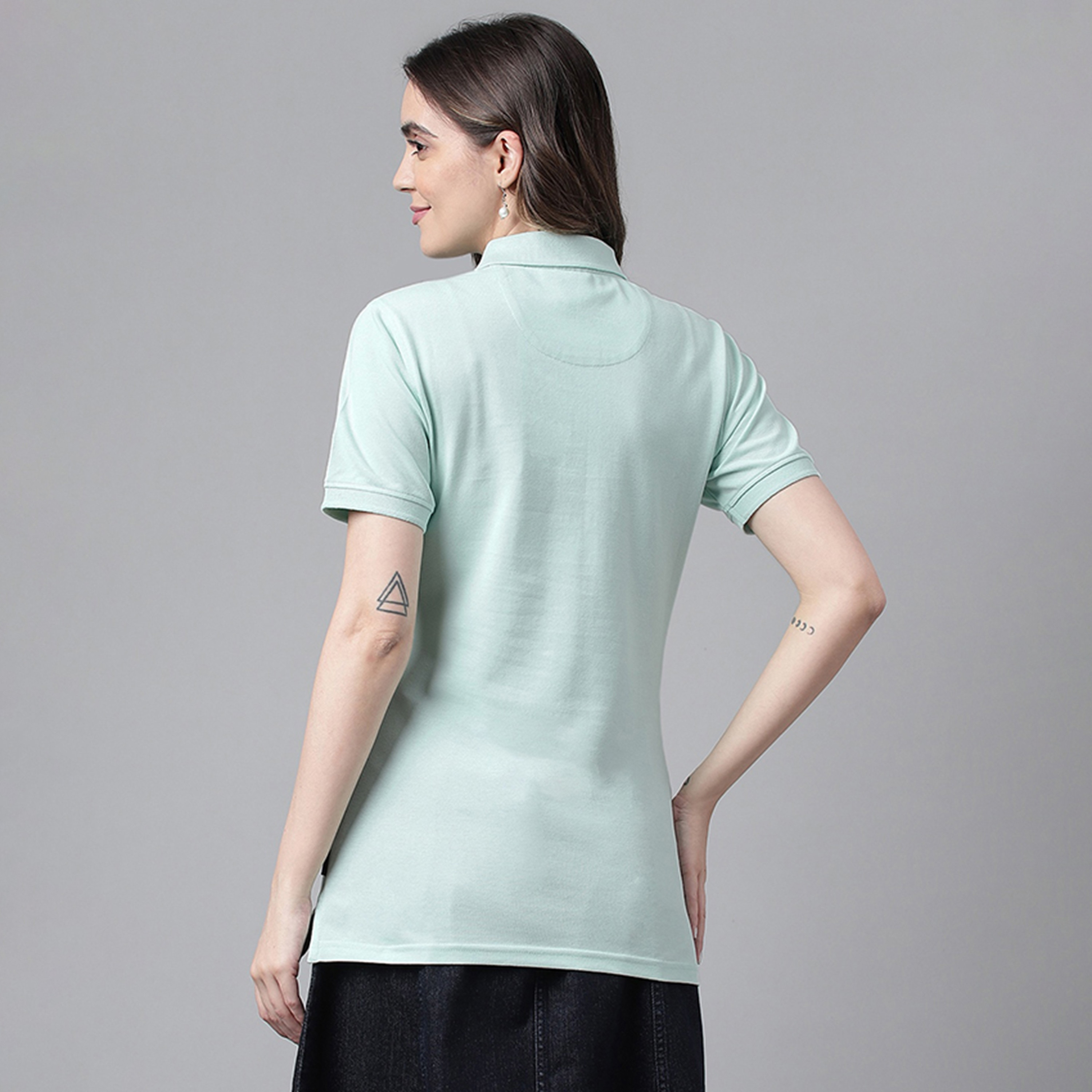 Beverly Hills Polo Club Logo Collared Short Sleeves Polo T-Shirt-women-clothing-tshirts-image-4