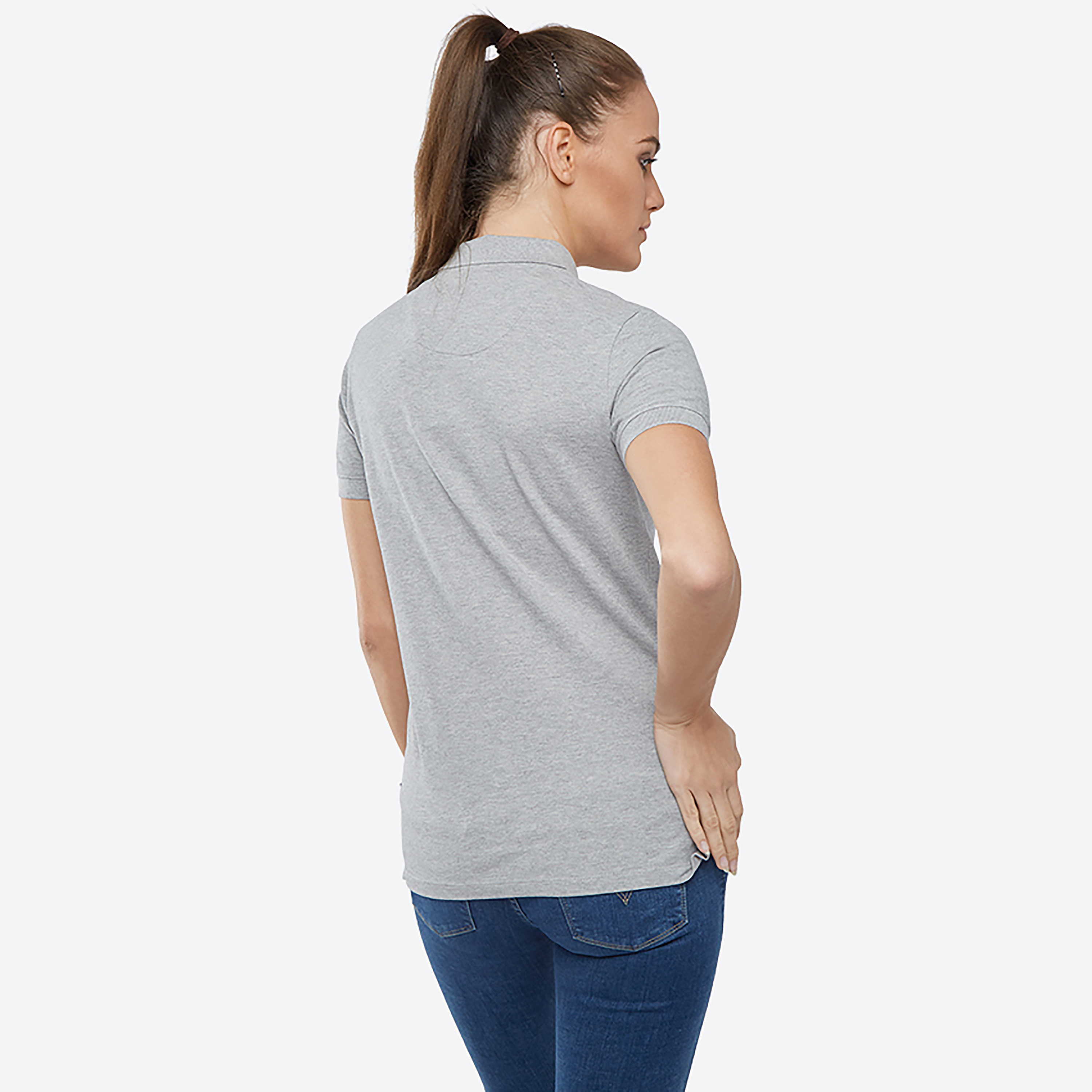 Beverly Hills Polo Club Logo Collared Short Sleeves Women's Polo T-Shirt-women-clothing-tshirts-image-4