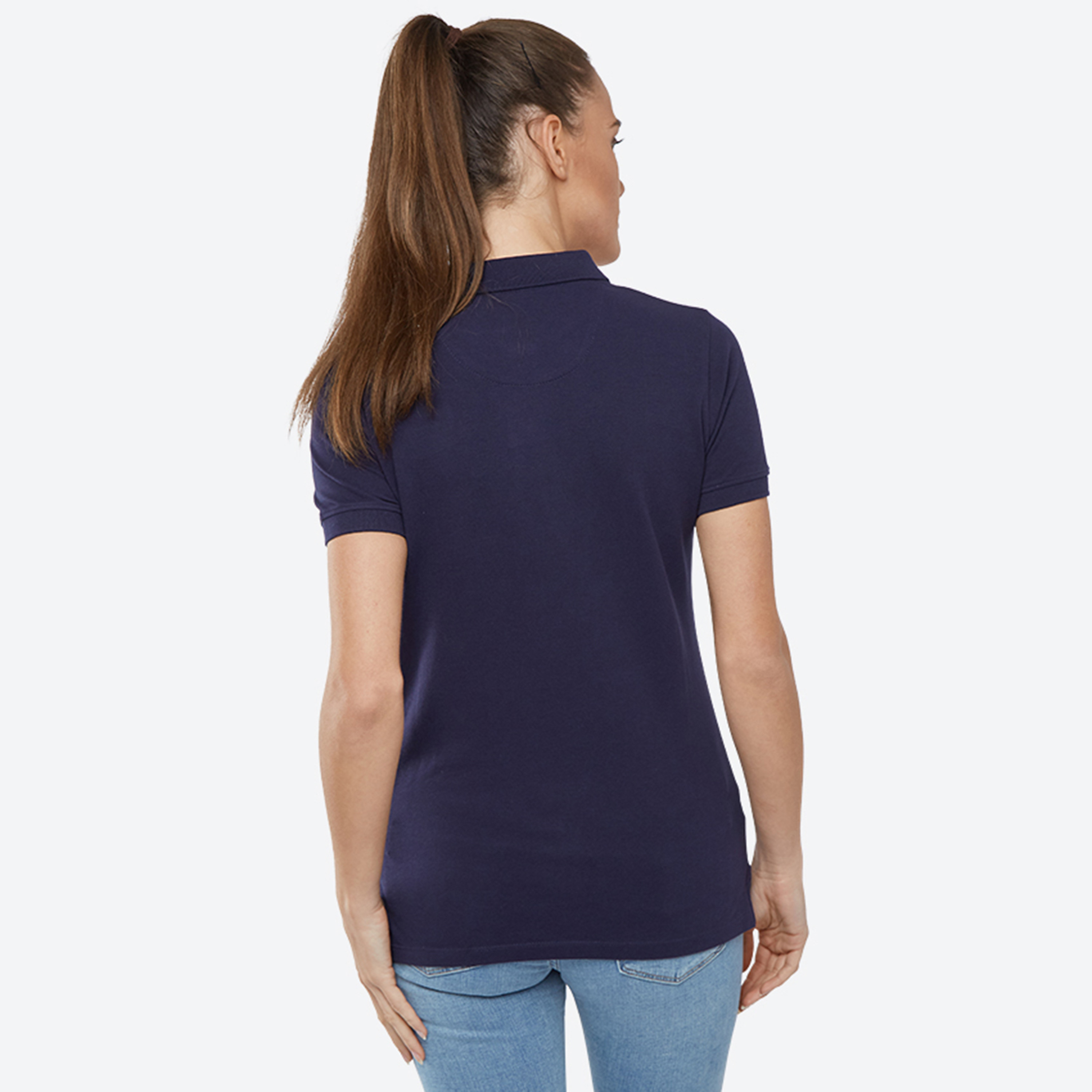 تي شيرت بولو من بيفرلي هيلز بولو كلوب بياقة وأكمام قصيرة مع شعار-women-clothing-tshirts-image-8